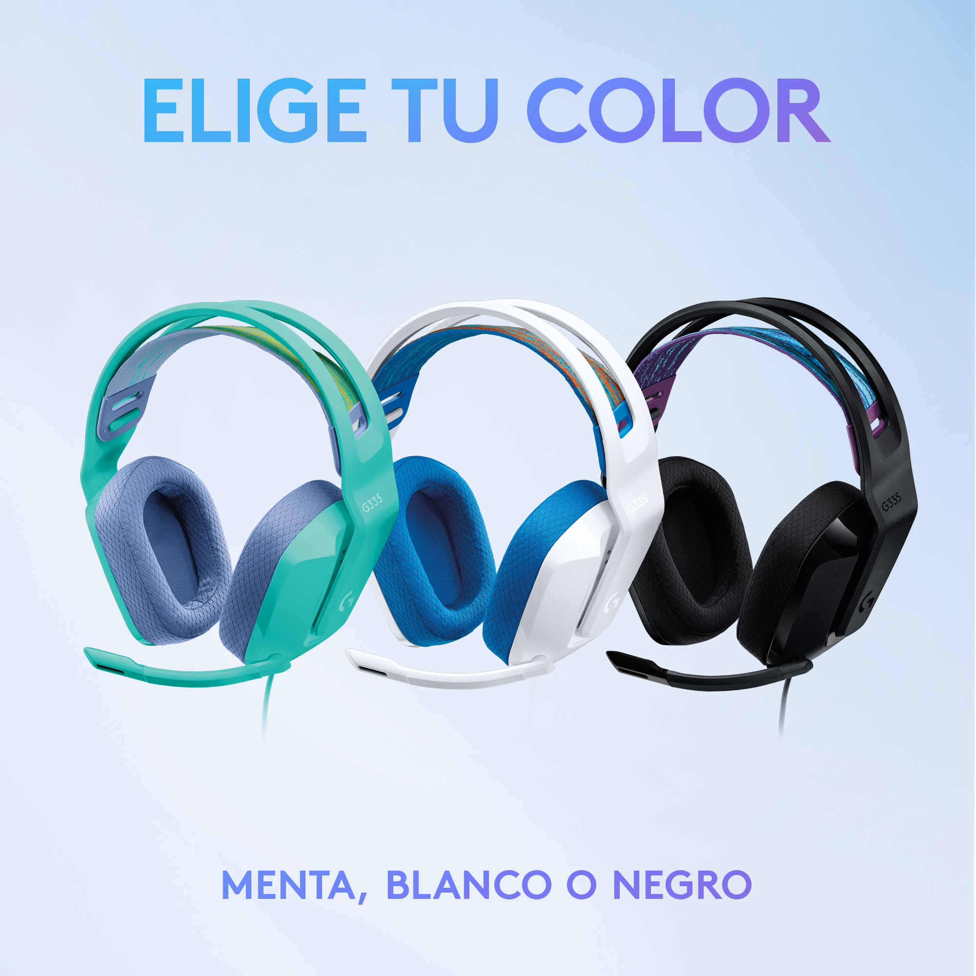 Audífonos G335 con micrófono y cable para gaming Blanco - 6
