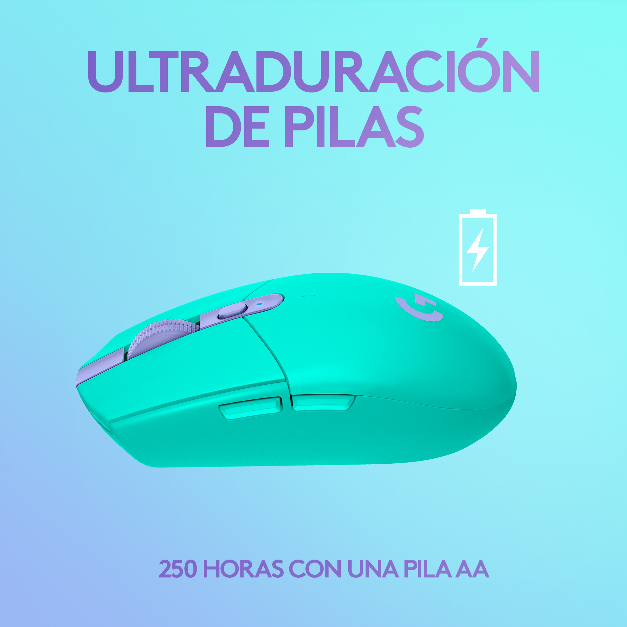 Mouse inalámbrico Logitech G305 LIGHTSPEED para gaming Mint - 3