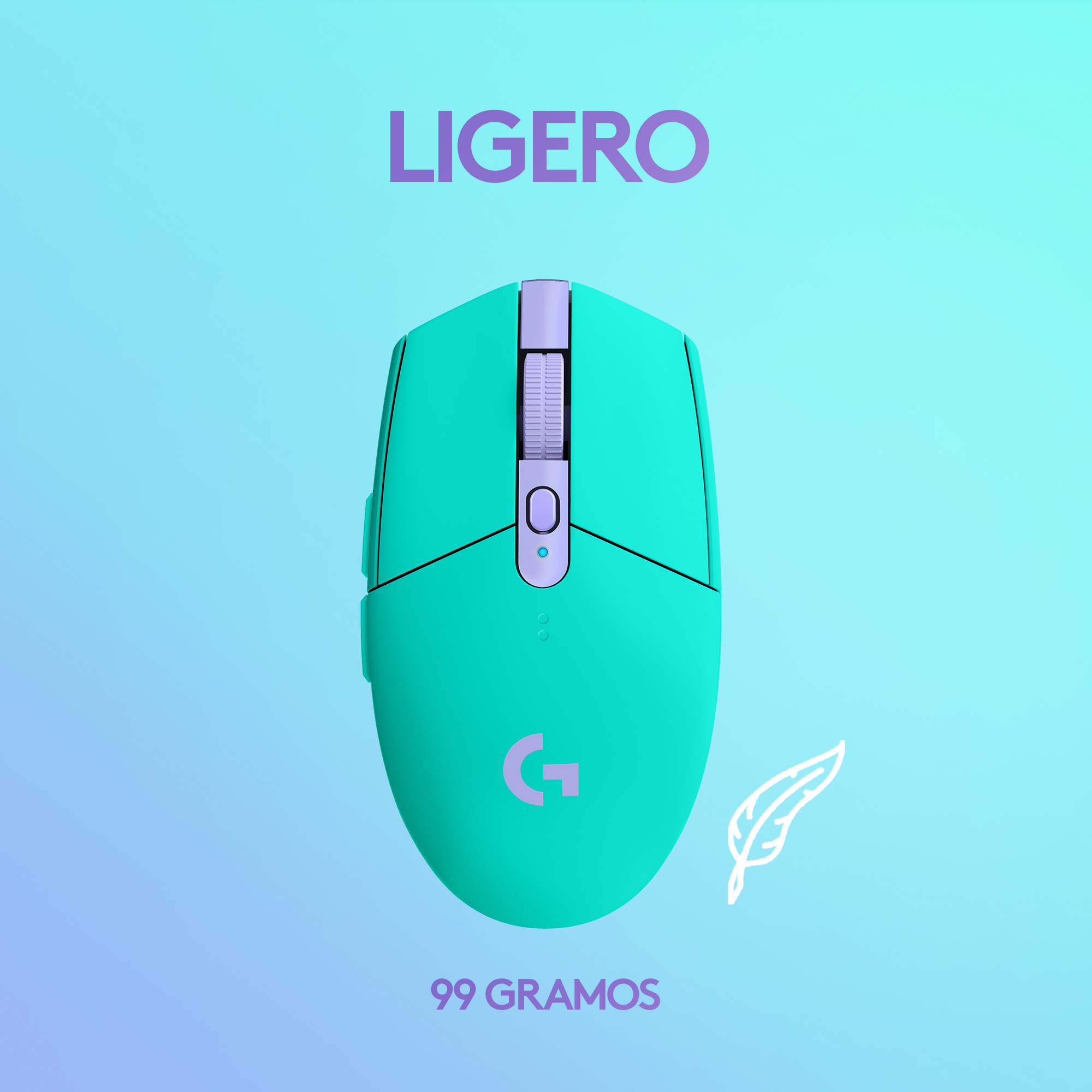Mouse inalámbrico Logitech G305 LIGHTSPEED para gaming Mint - 4