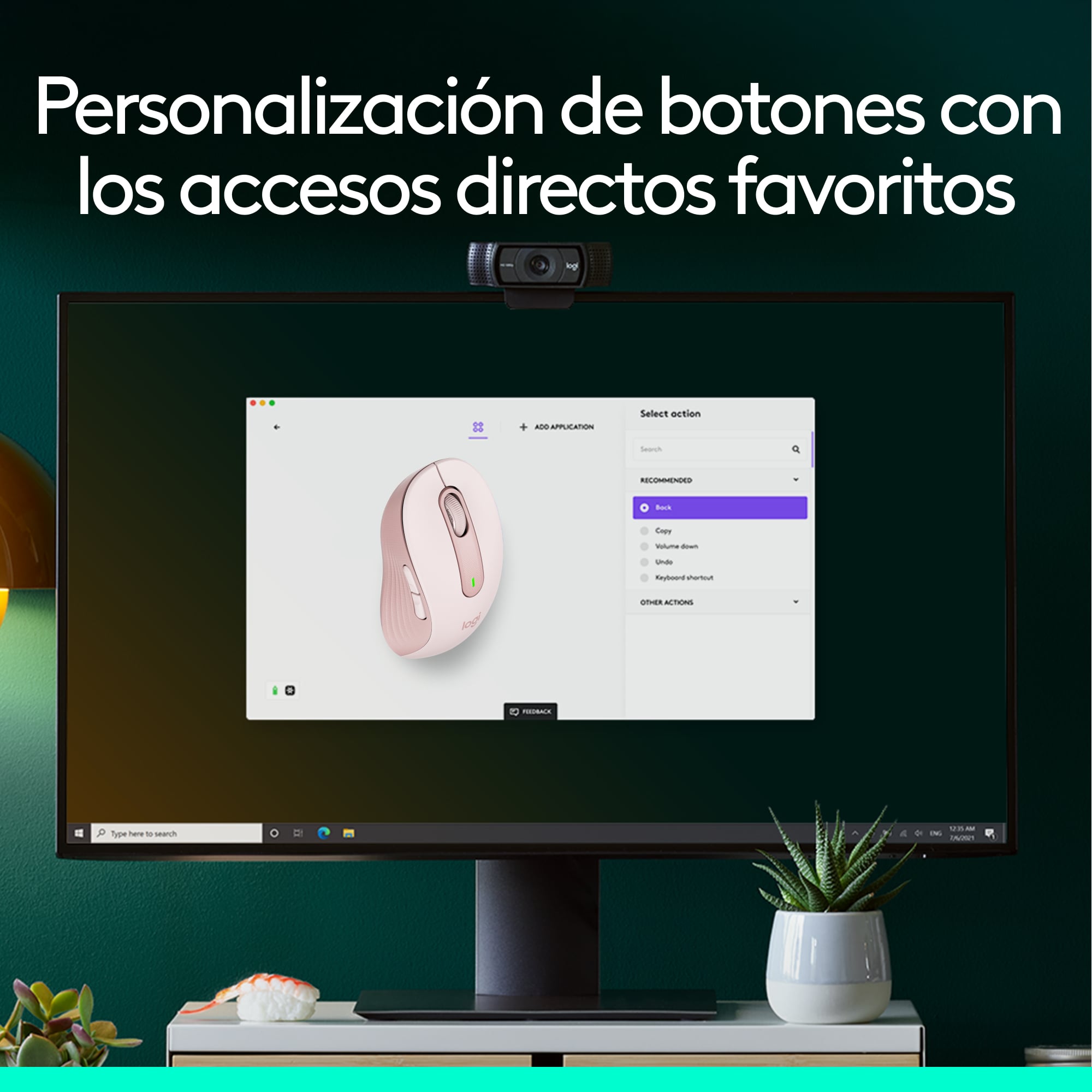 MOUSE INALÁMBRICO LOGITECH BLUETOOTH SIGNATURE M650 SILENT ROSE - 4