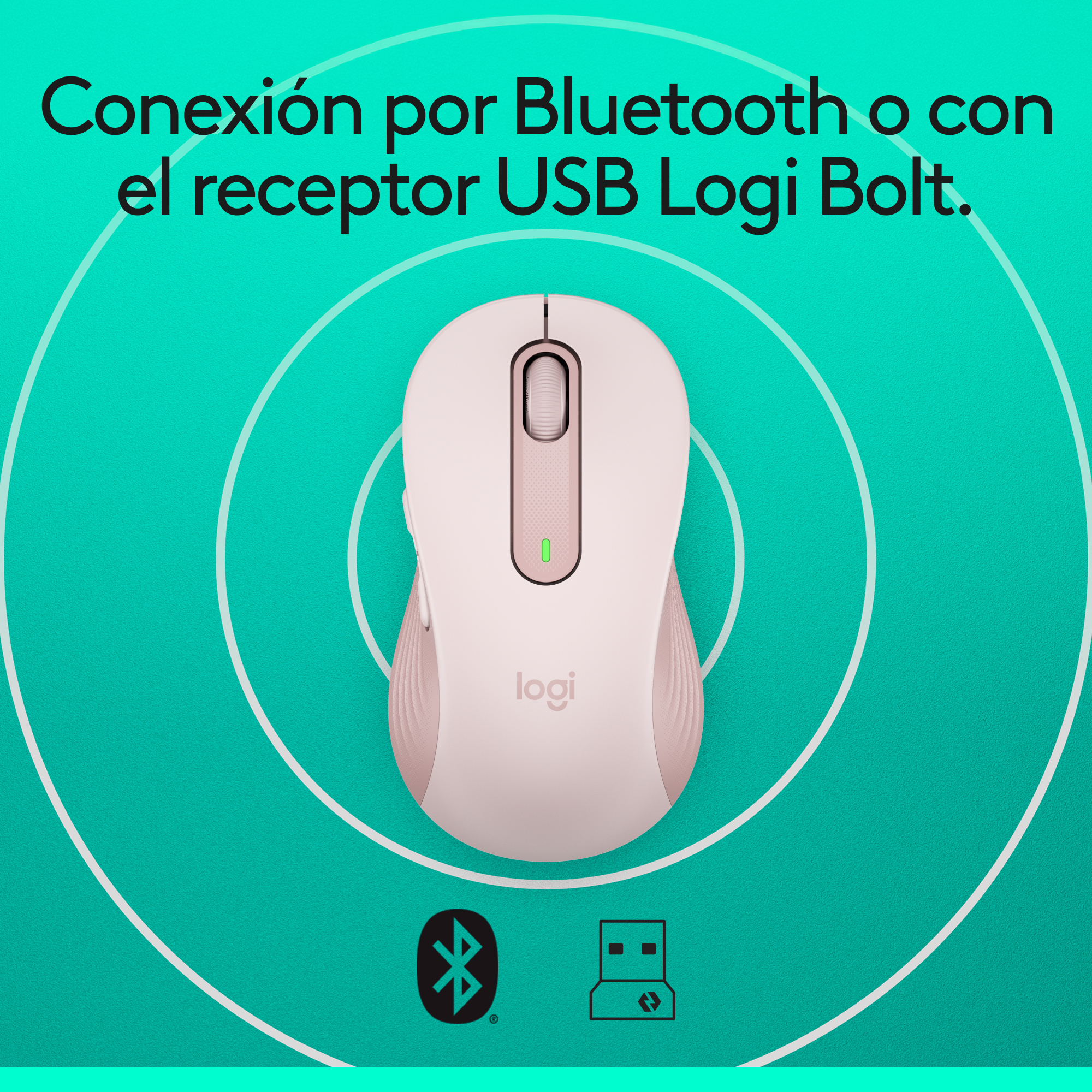 MOUSE INALÁMBRICO LOGITECH BLUETOOTH SIGNATURE M650 SILENT ROSE - 5