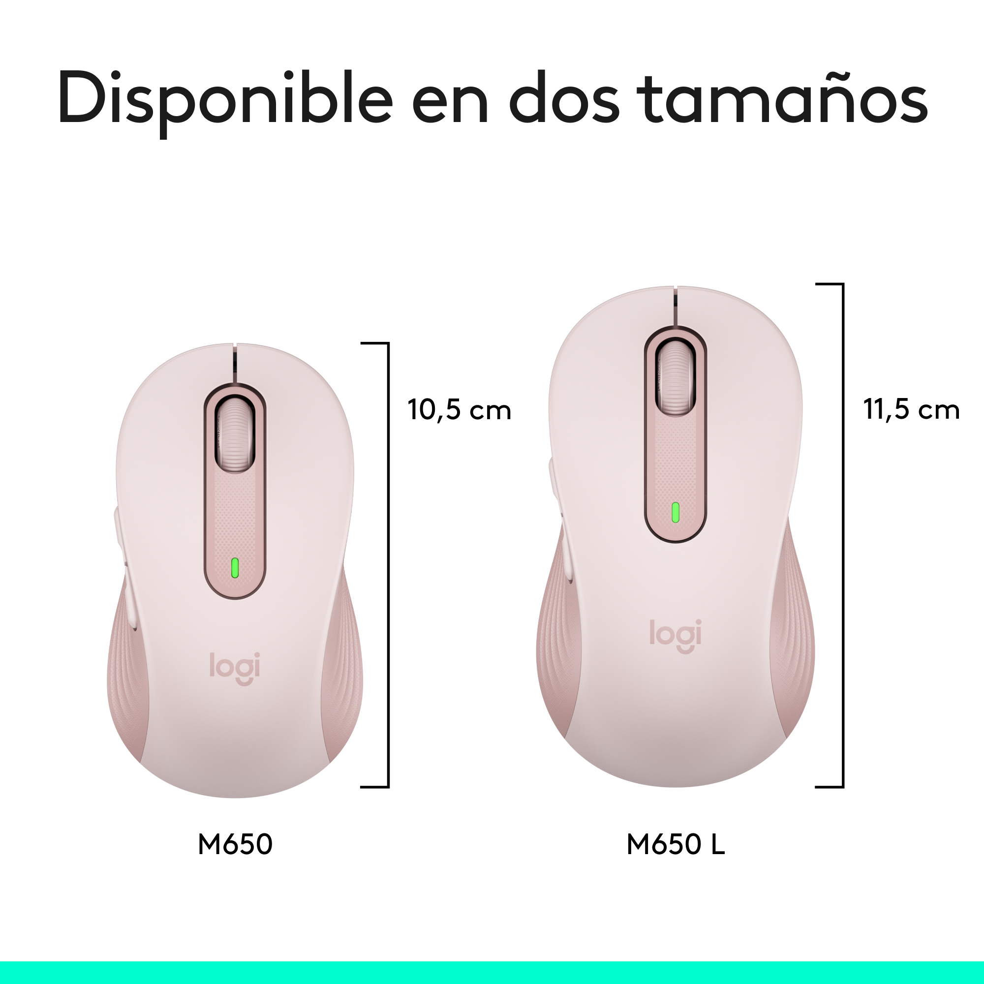 MOUSE INALÁMBRICO LOGITECH BLUETOOTH SIGNATURE M650 SILENT ROSE - 8