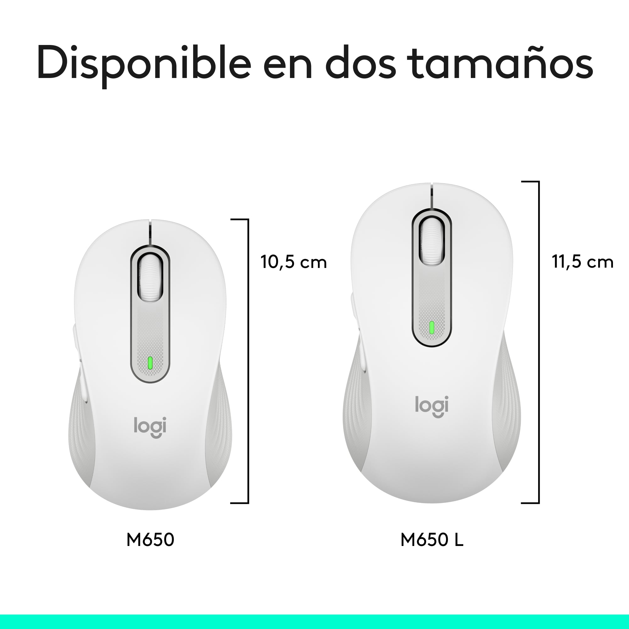 MOUSE INALÁMBRICO LOGITECH BLUETOOTH SIGNATURE M650 SILENT WHITE - 8