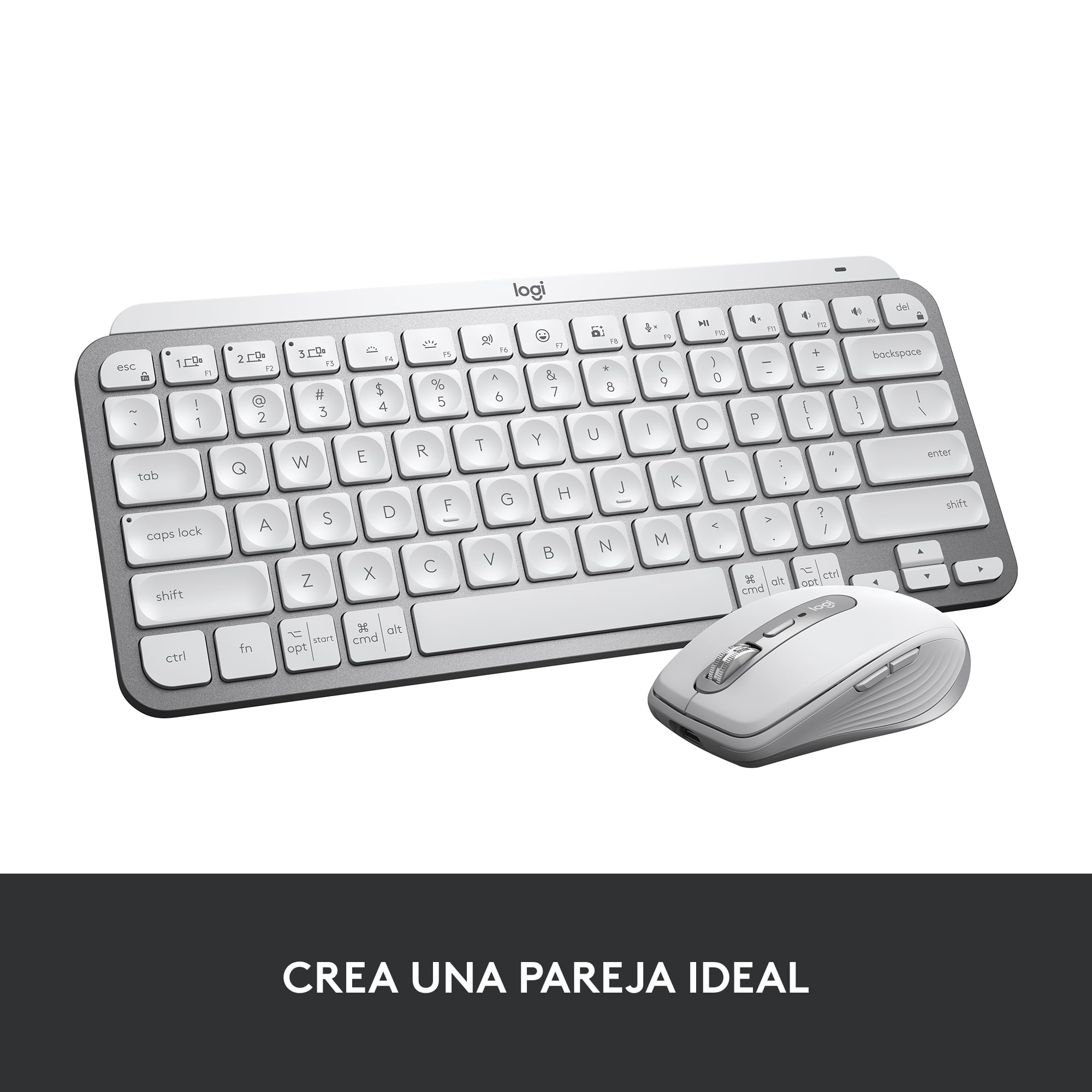 Teclado Inalámbrico Minimalista Logitech MX Keys Mini Pale Grey - 6