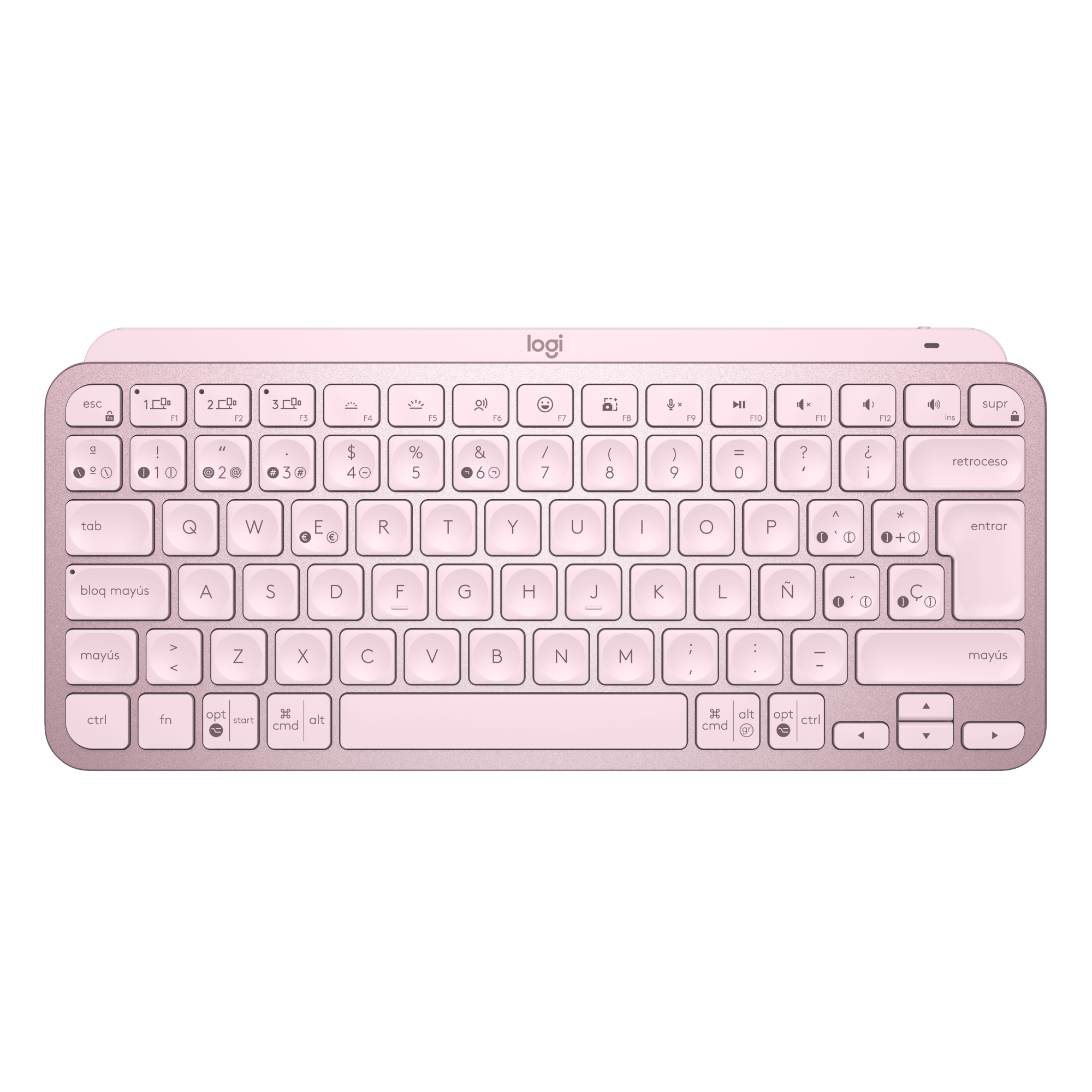 Teclado Inalámbrico Minimalista Logitech MX Keys Mini Rose - 1