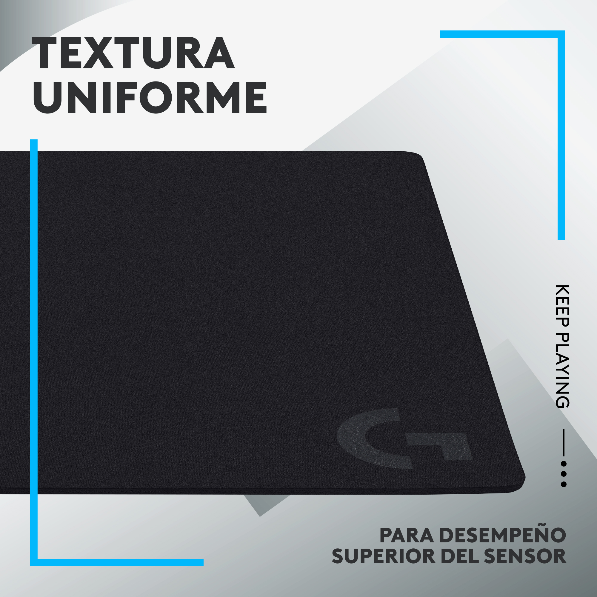 Almohadilla de Tela Grande para Mouse Logitech G640 para Juegos Negro - 2