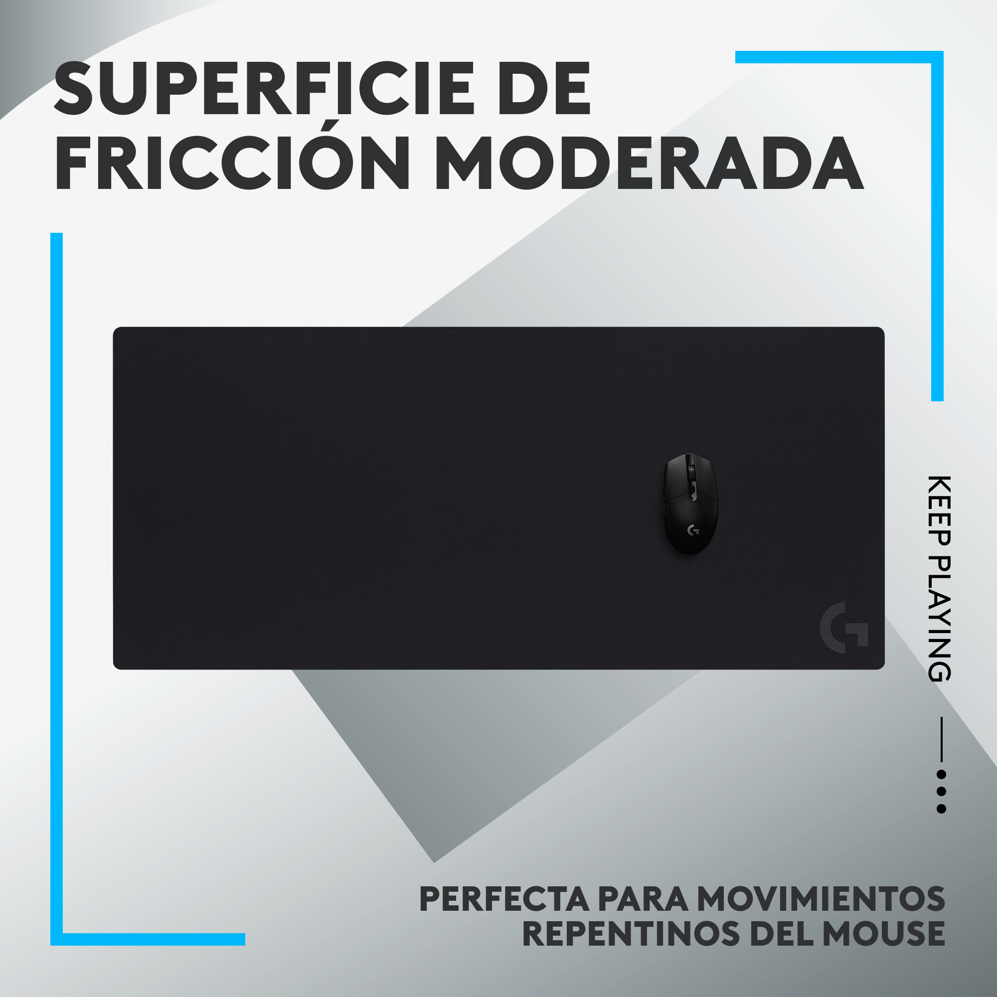 Almohadilla Extragrande para Mouse Logitech G840 para Juegos Negro - 2