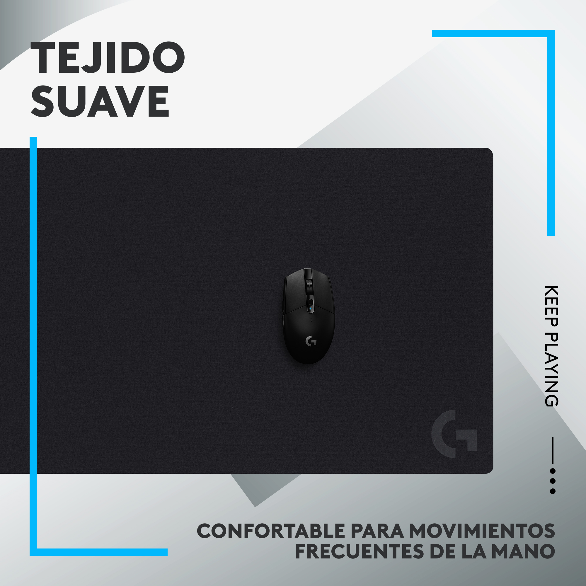 Almohadilla Extragrande para Mouse Logitech G840 para Juegos Negro - 6