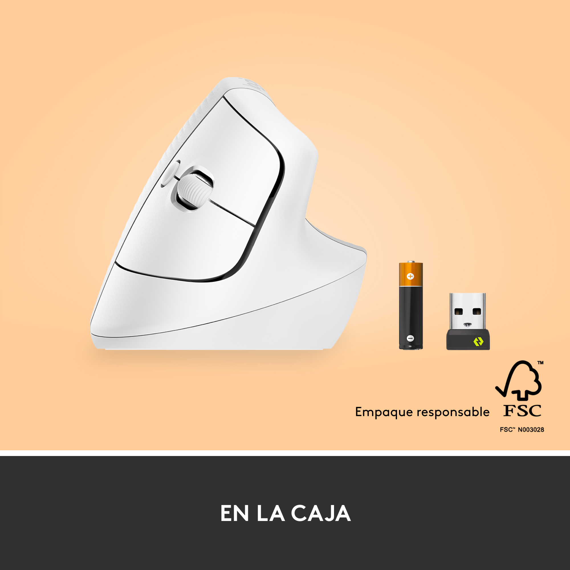 Mouse ergonómico vertical Logitech Lift Blanco - 7