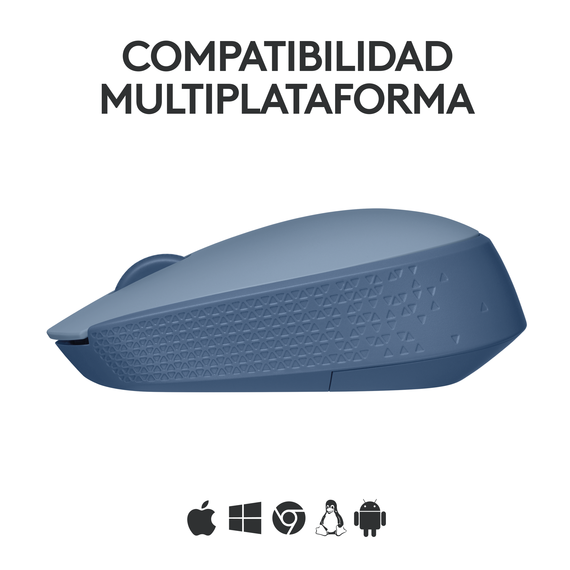 MOUSE INALÁMBRICO LOGITECH M170 BLUE GRAY - 3