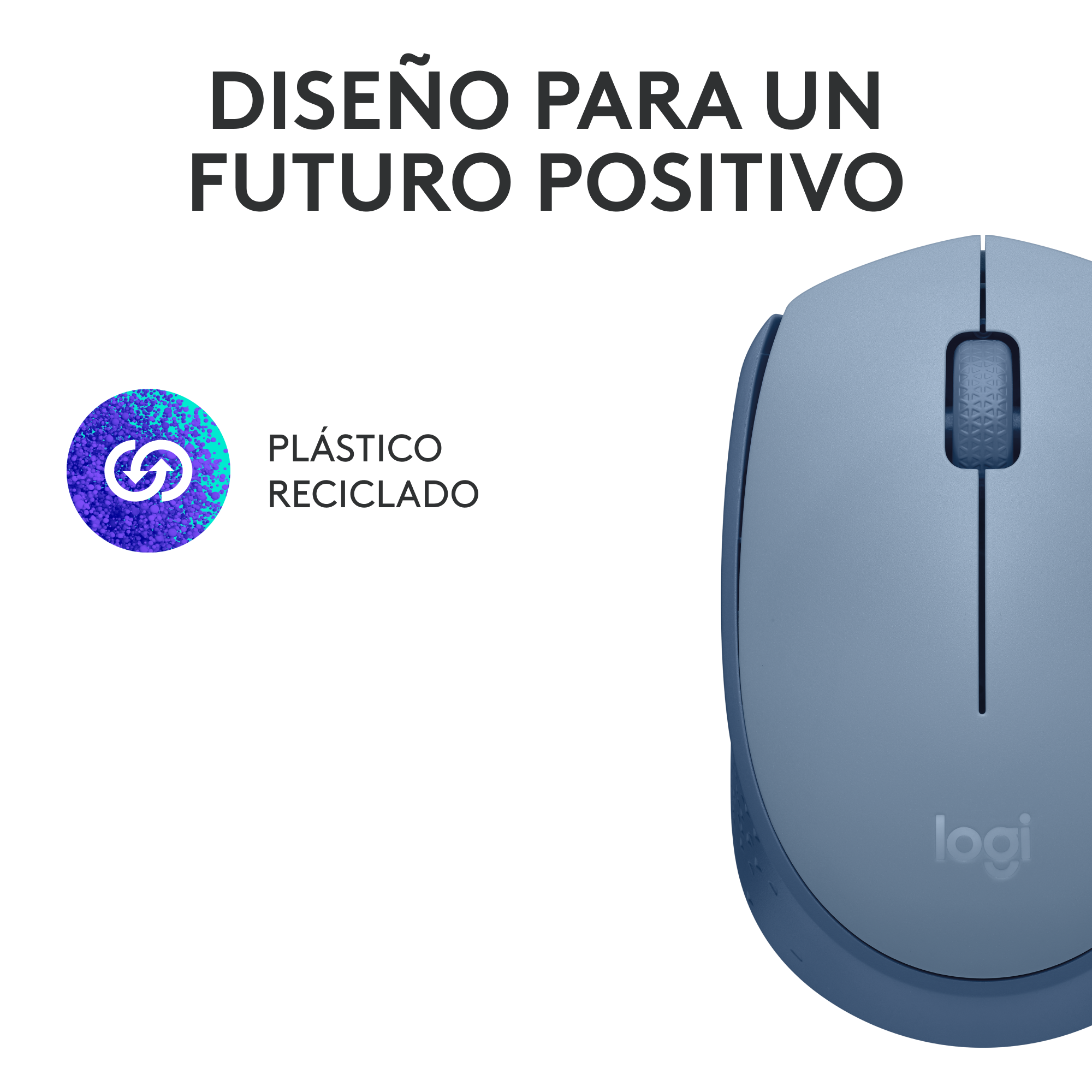 MOUSE INALÁMBRICO LOGITECH M170 BLUE GRAY - 8
