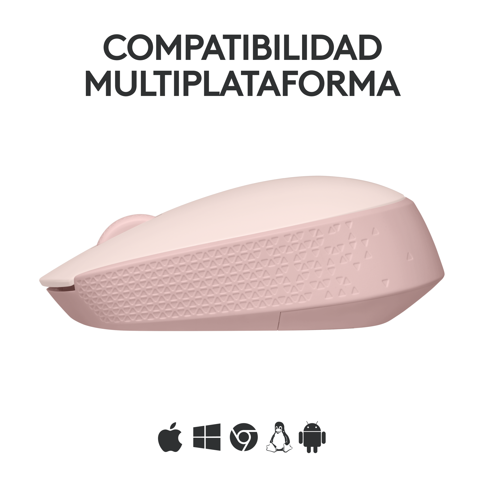 MOUSE INALÁMBRICO LOGITECH M170 ROSE - 3