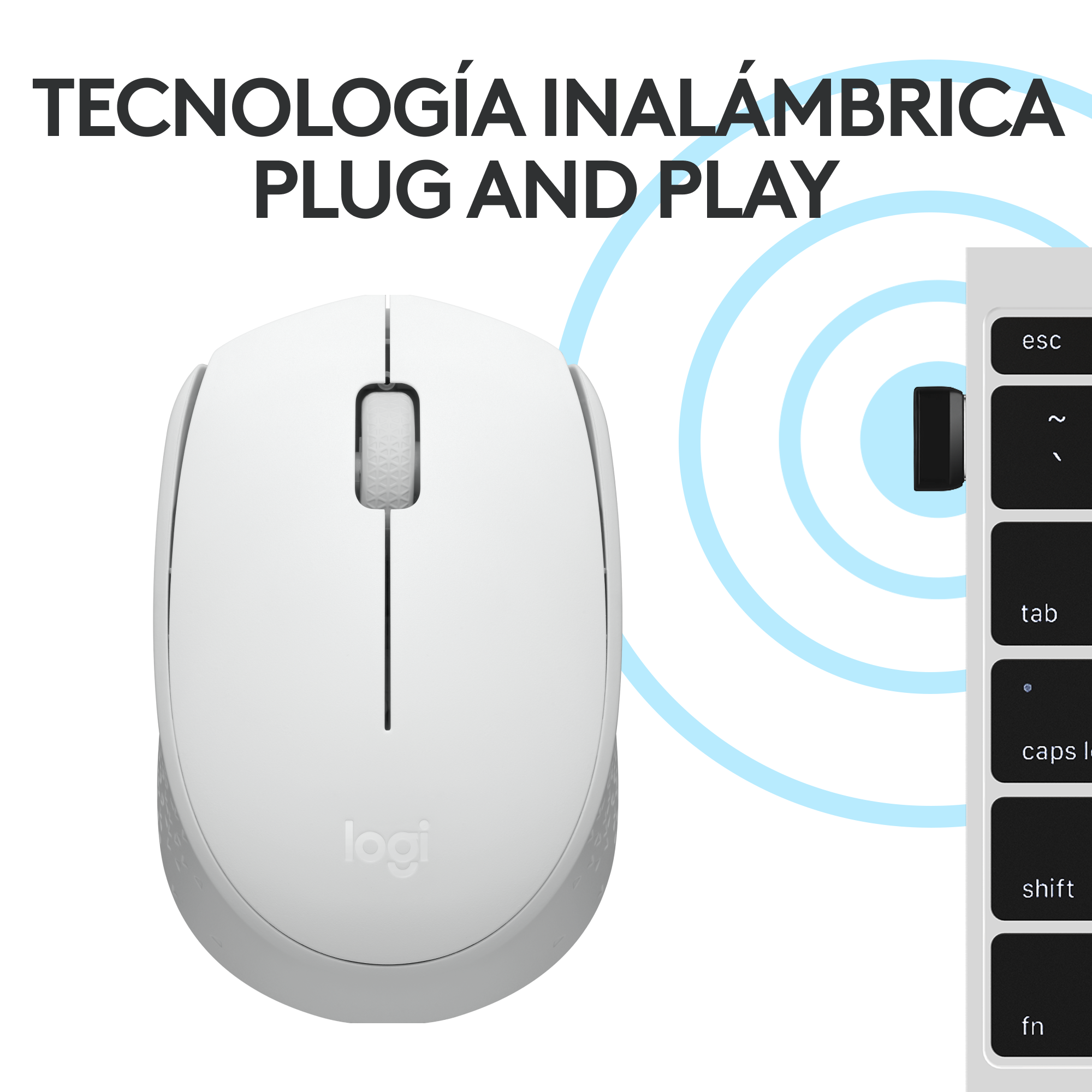 MOUSE INALÁMBRICO LOGITECH M170 WHITE - 5