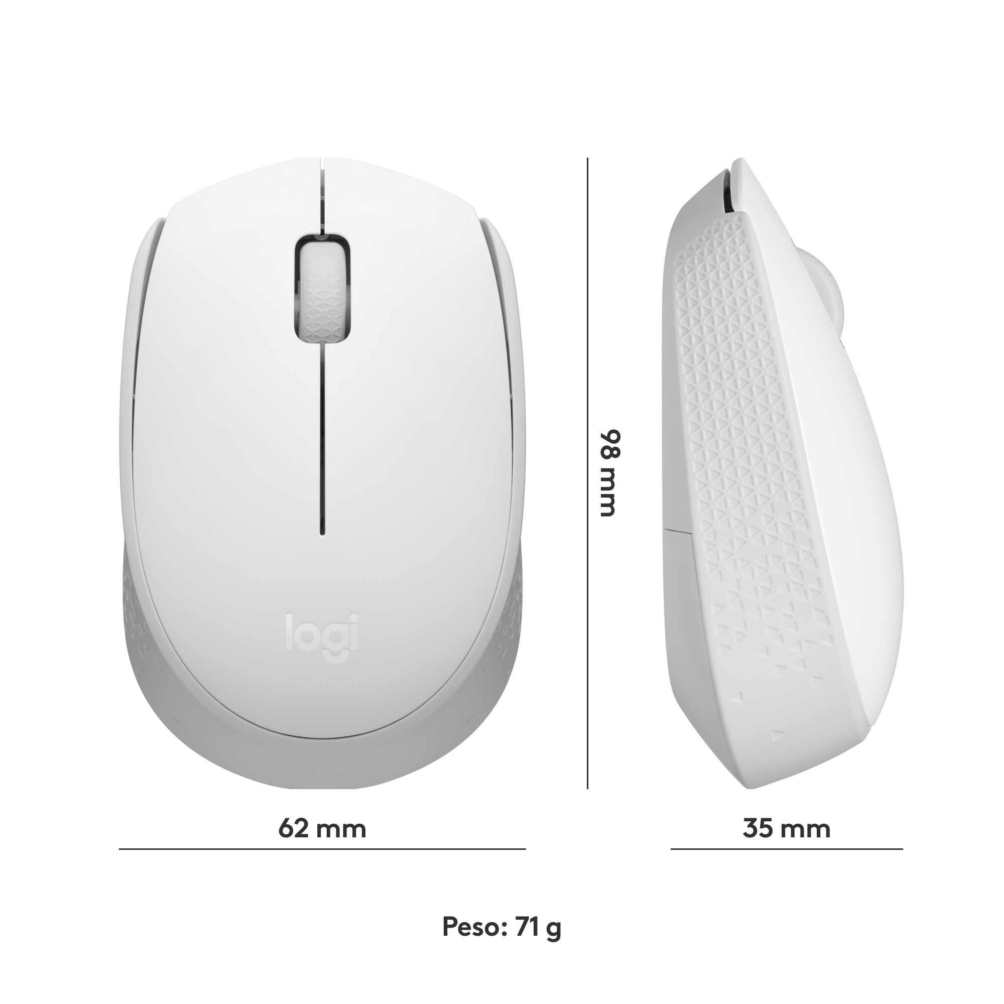 MOUSE INALÁMBRICO LOGITECH M170 WHITE - 7