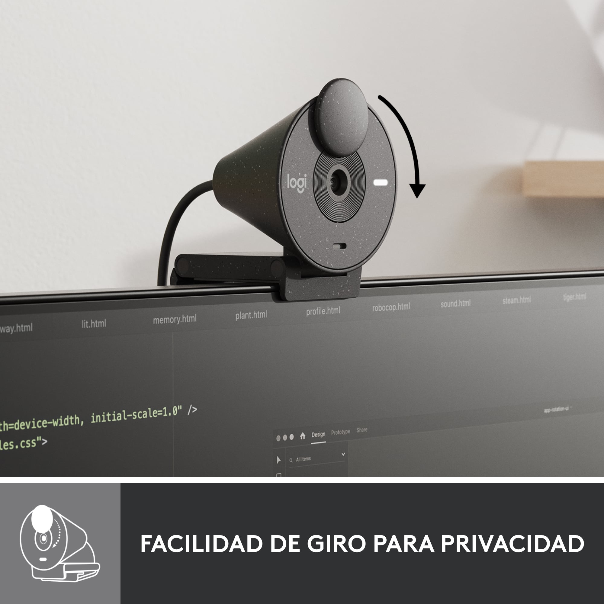 Cámara web Logitech Brio 300 Full HD Negro - 4