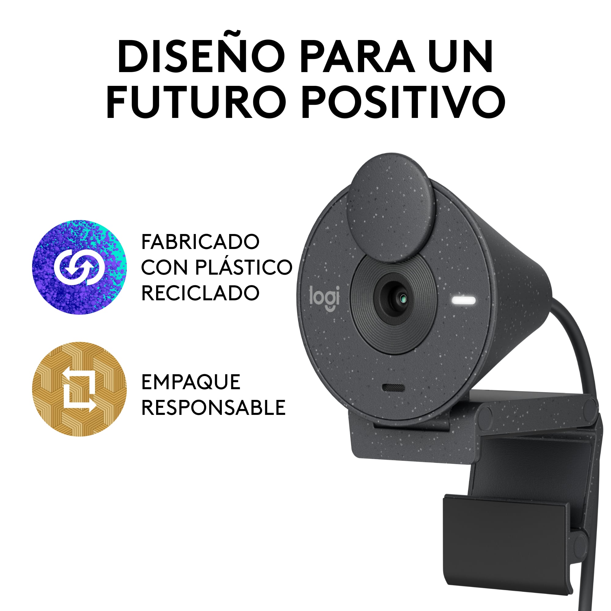 Cámara web Logitech Brio 300 Full HD Negro - 7