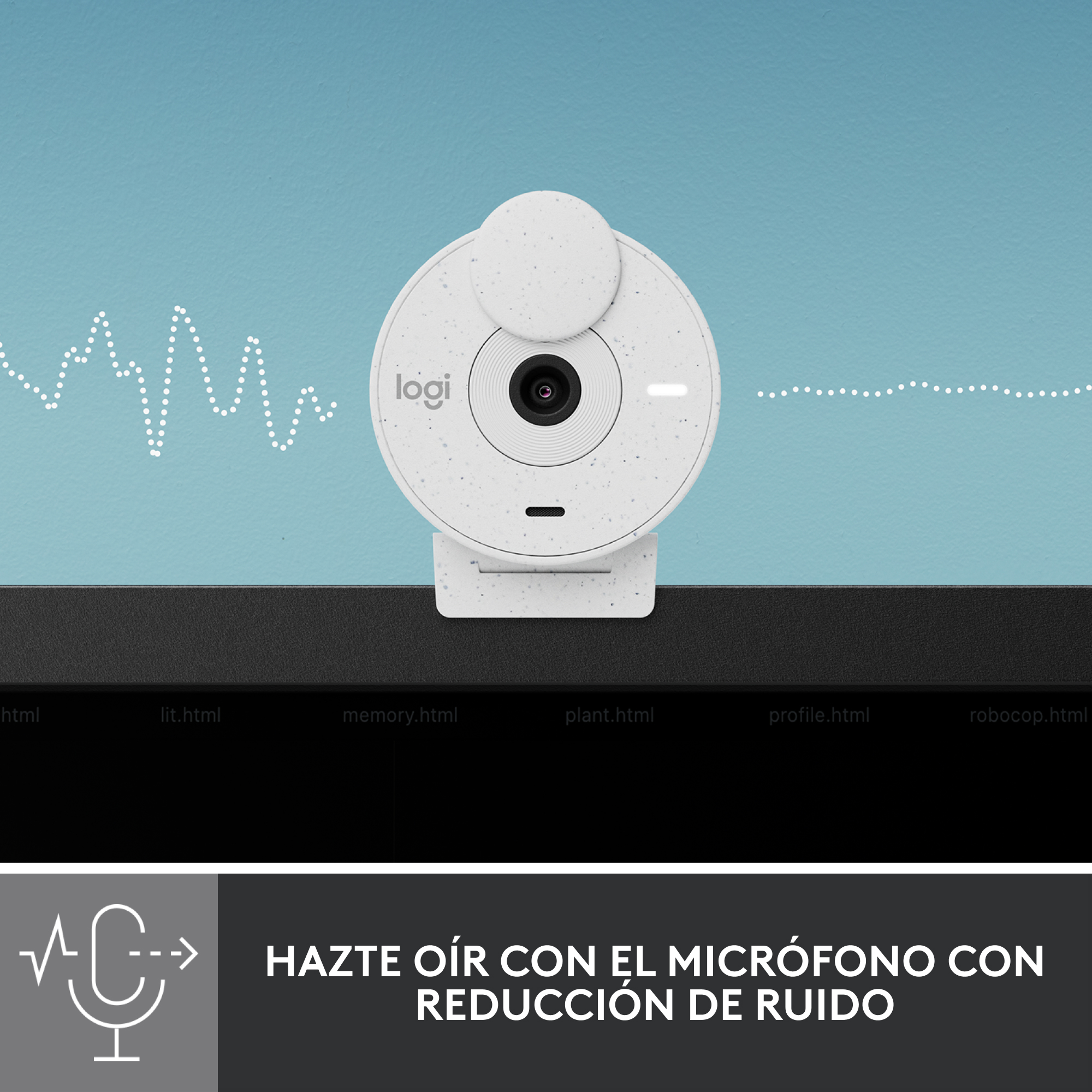 Cámara web Logitech Brio 300 Full HD Blanco - 3