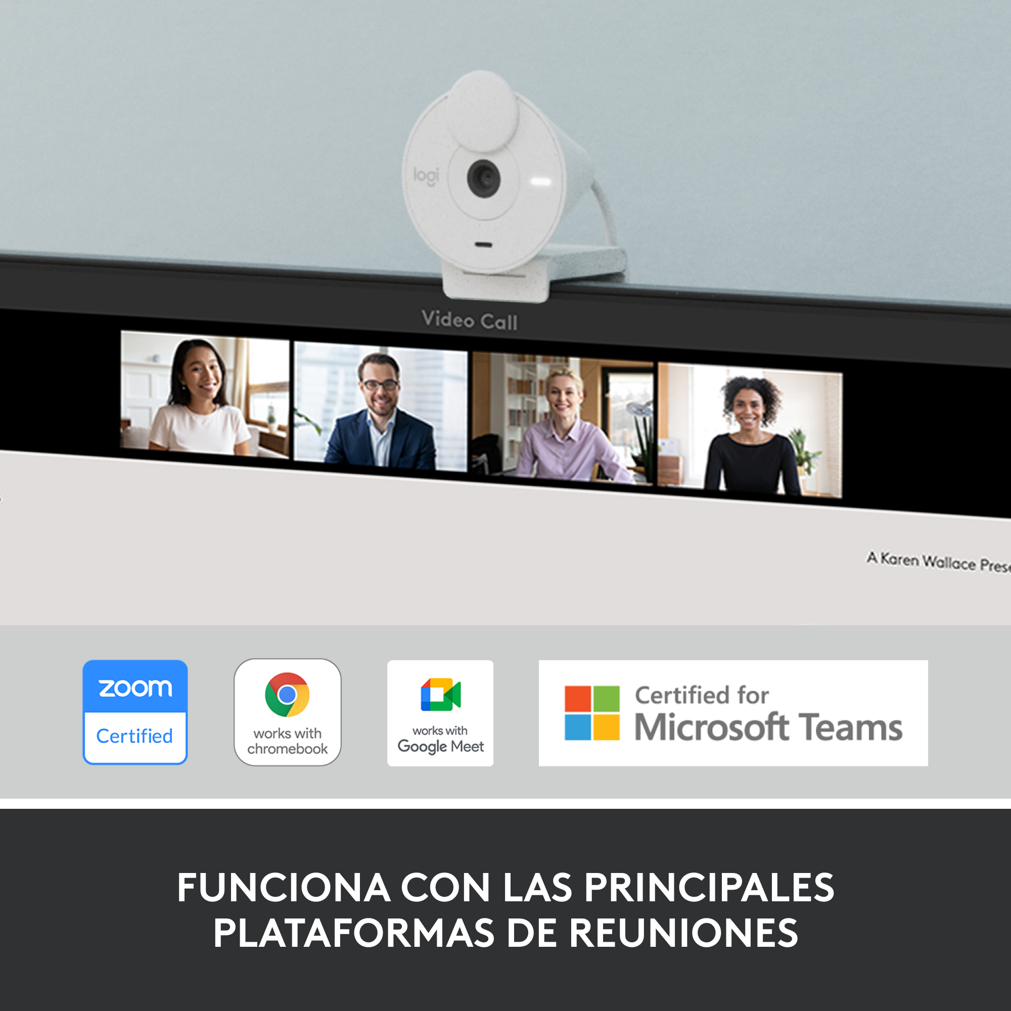 Cámara web Logitech Brio 300 Full HD Blanco - 6