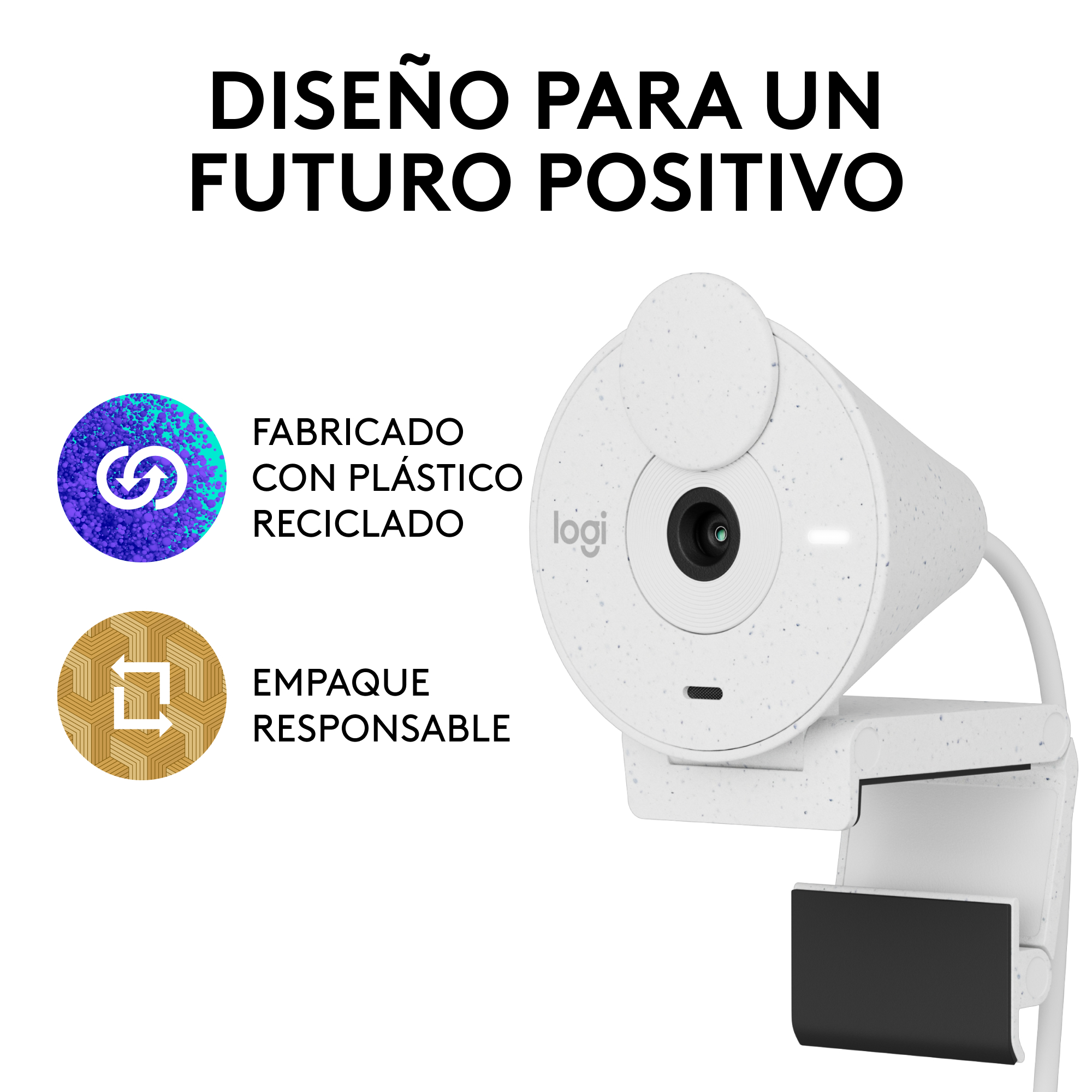 Cámara web Logitech Brio 300 Full HD Blanco - 7
