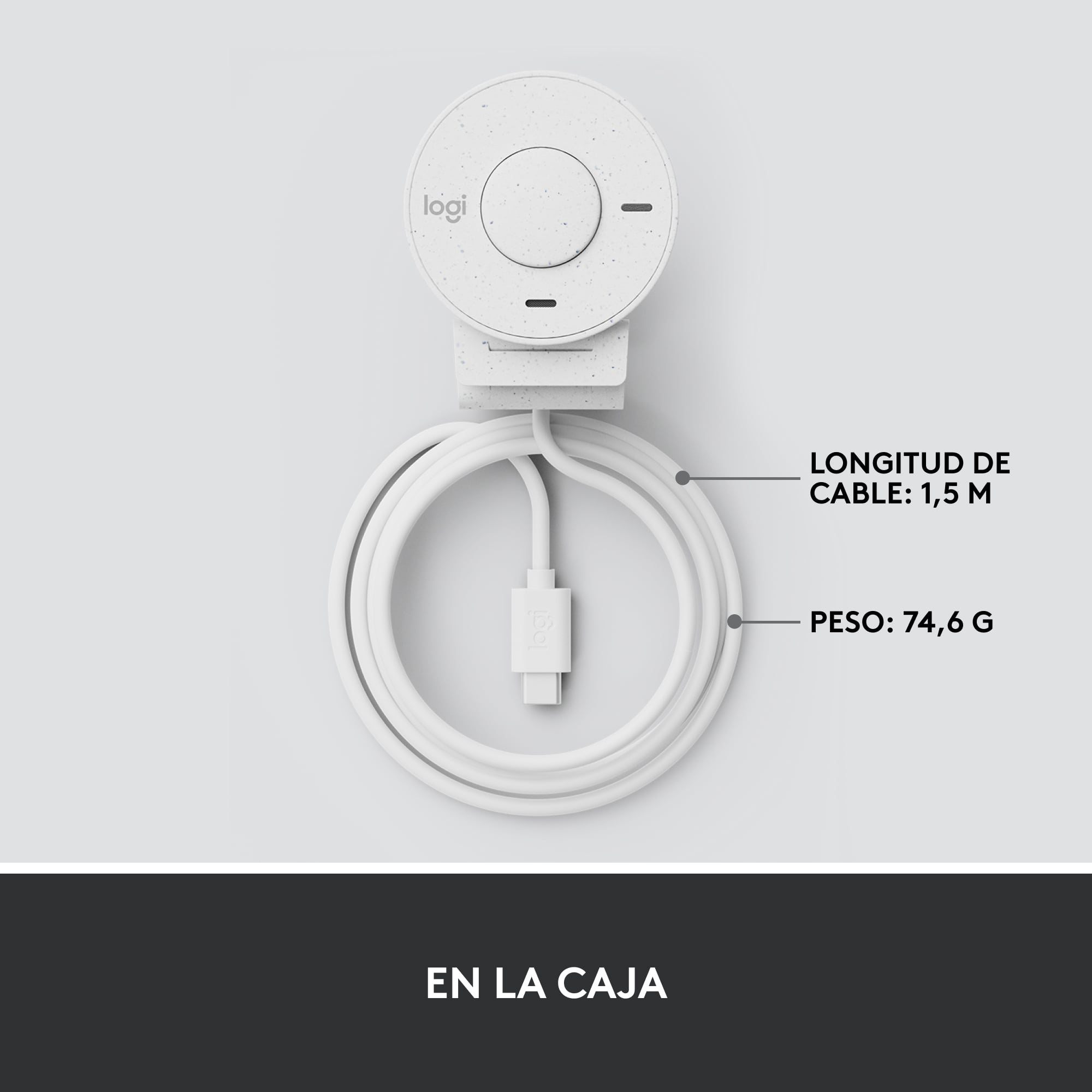 Cámara web Logitech Brio 300 Full HD Blanco - 8