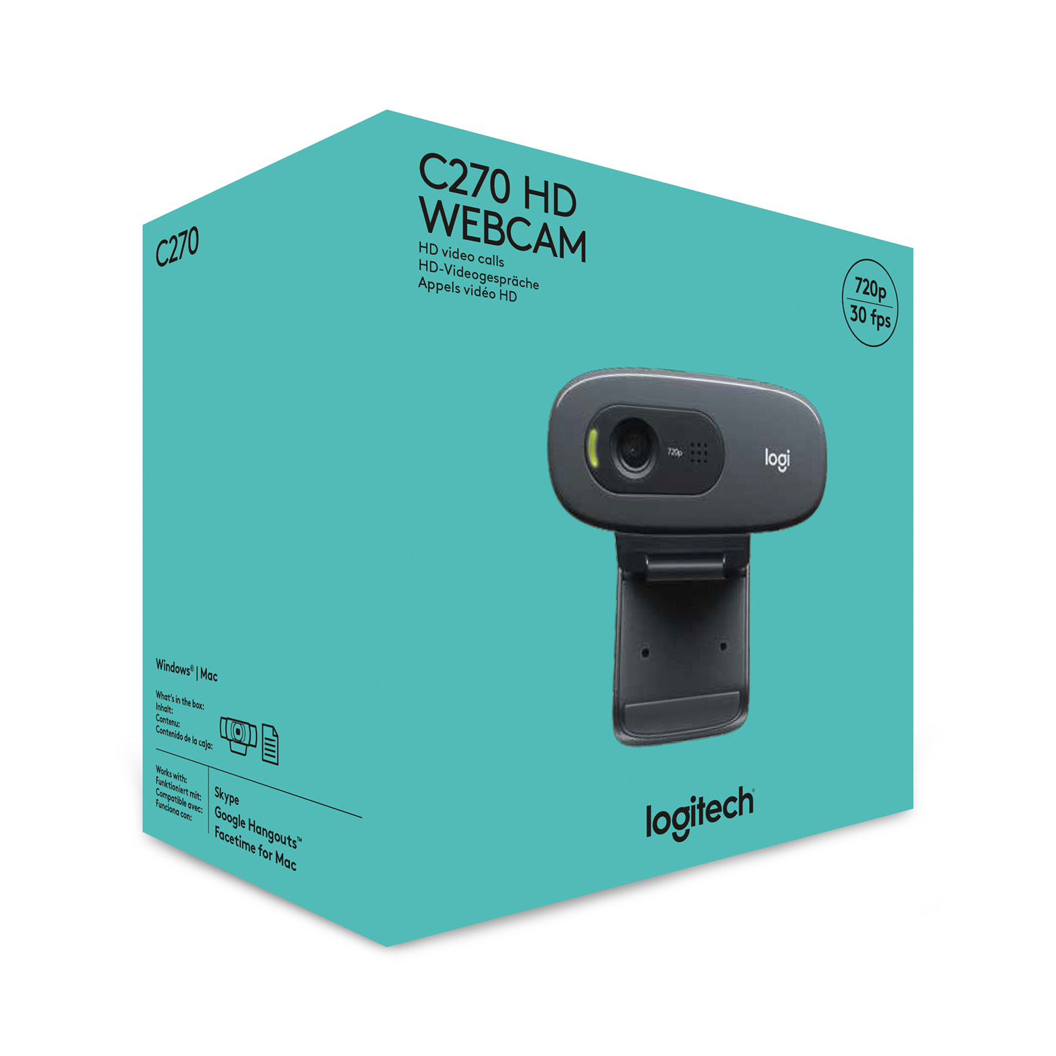 CÁMARA LOGITECH C270 HD WEB 720P - 6