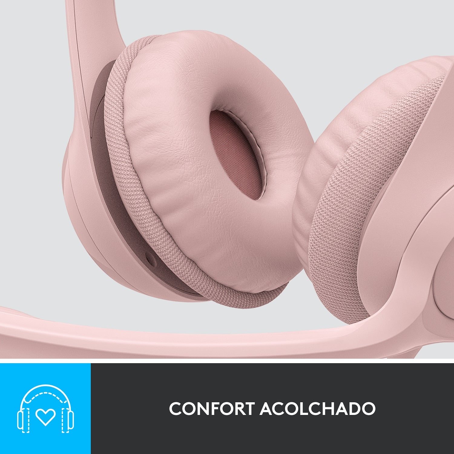 AUDÍFONOS LOGITECH OVER-EAR H390 ROSE CON MICROFONO H390 USB ISE CANCELLING ROSE - 6