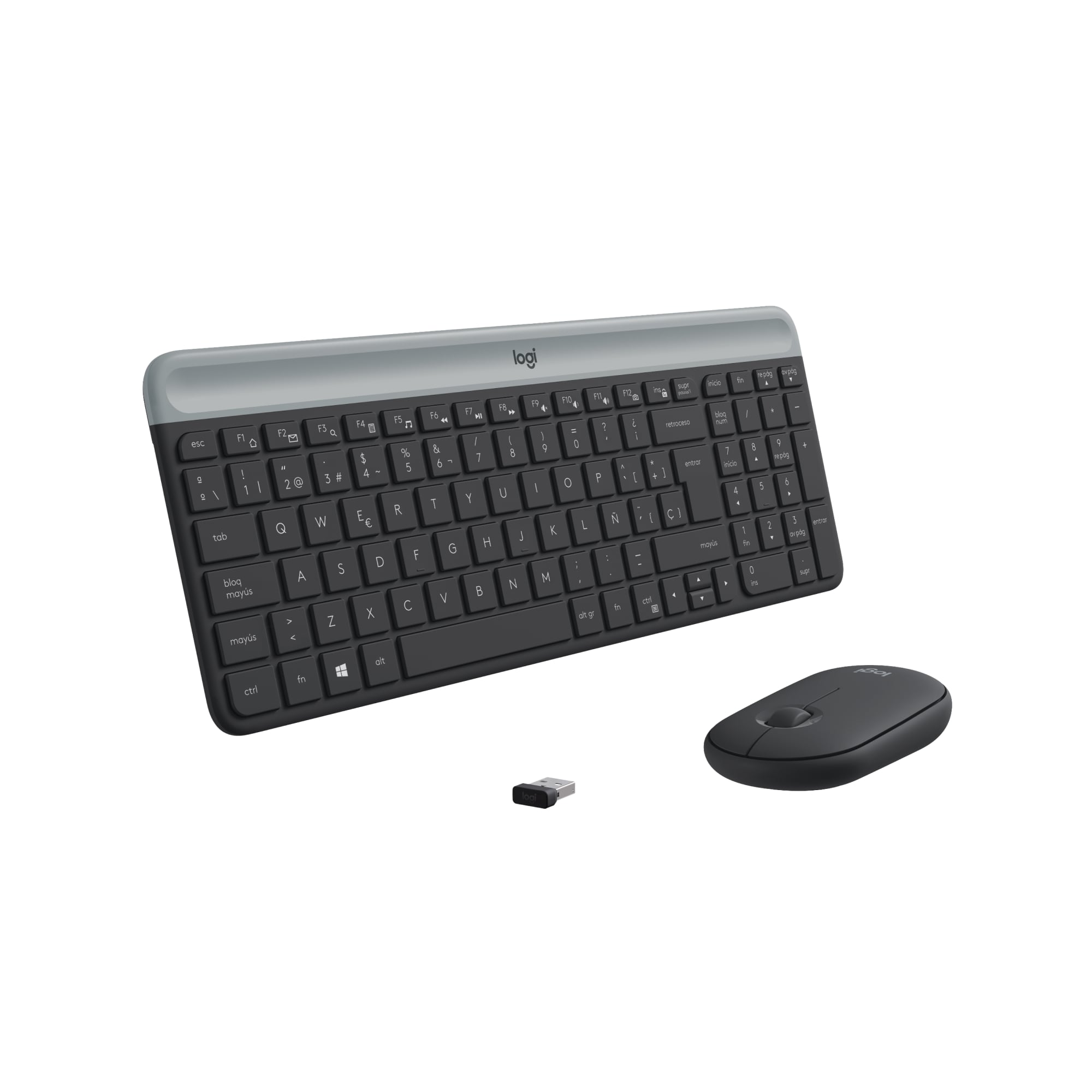 Combo teclado y mouse inalámbrico Logitech MK470 Slim Negro - 1