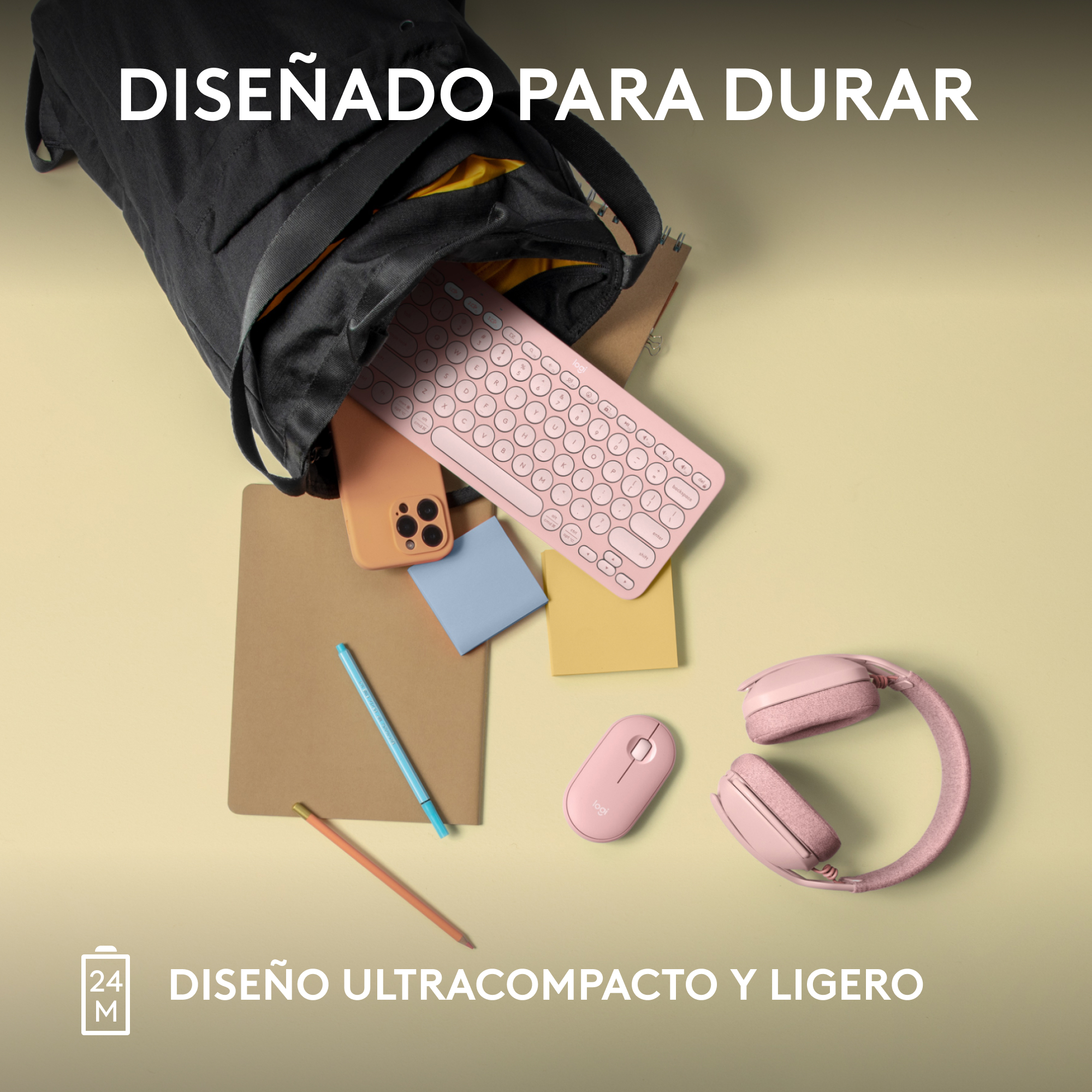 Mouse Inalámbrico Bluetooth Logitech Pebble 2 M350S Rose - 6