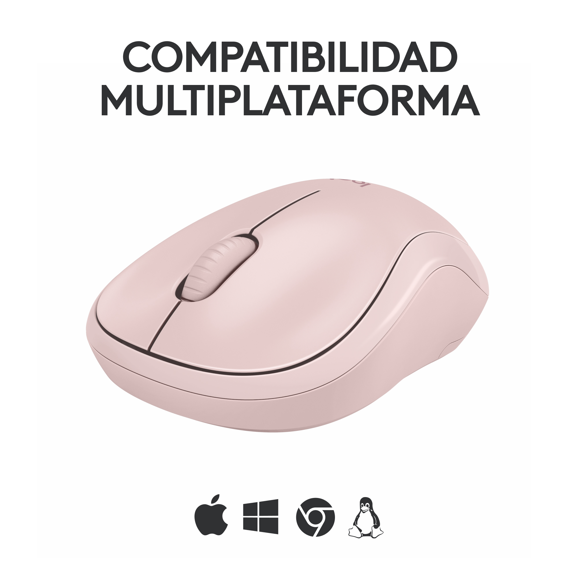 MOUSE INALÁMBRICO LOGITECH BLUETOOTH M240 SILENT WIRELESS ROSE - 5