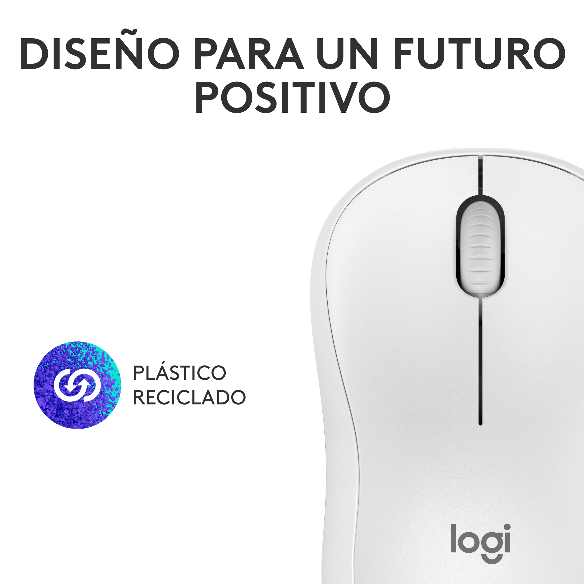 MOUSE INALÁMBRICO LOGITECH BLUETOOTH M240 SILENT WIRELESS WHITE - 7