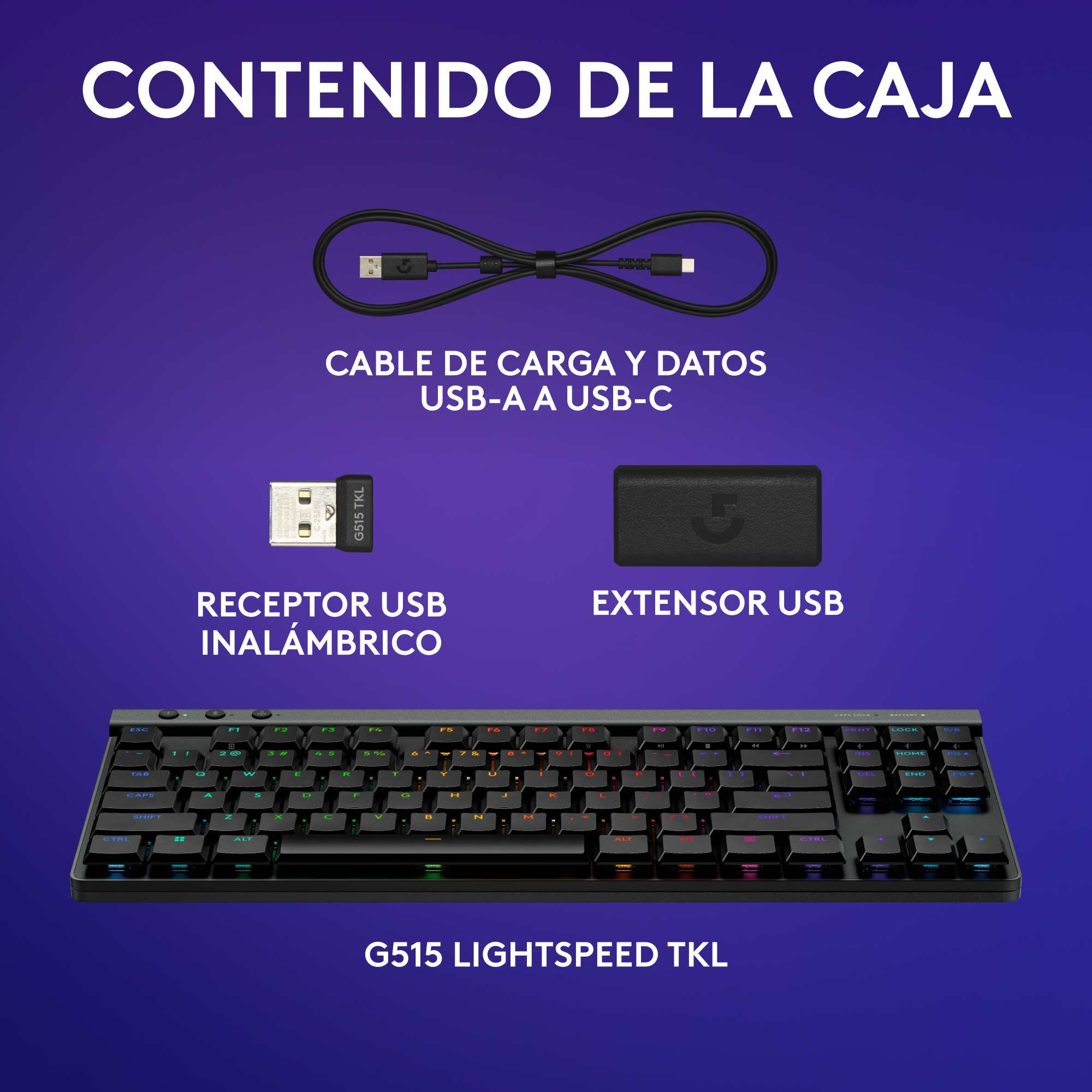 Teclado inalámbrico Logitech G515 LIGHTSPEED TKL para juegos Negro - 7
