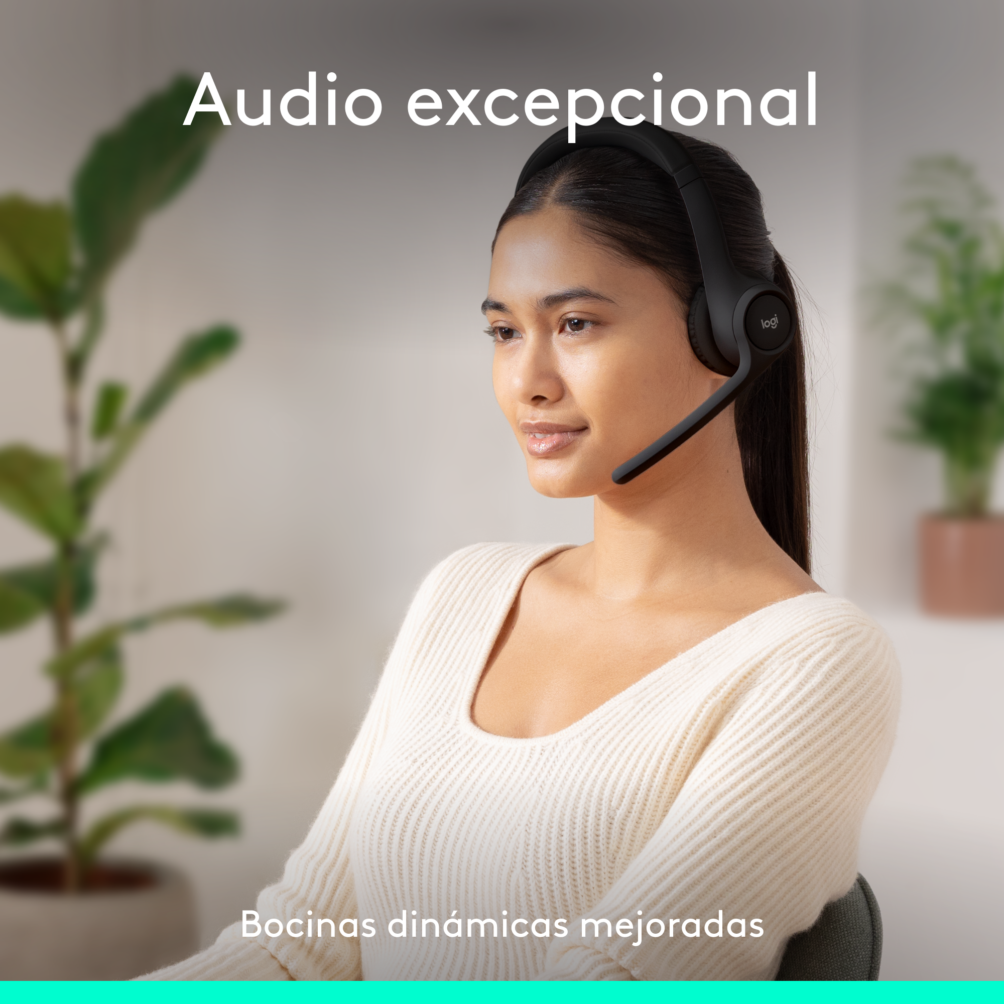 Audífonos Inalámbricos Logitech Zone 300 con micrófono Negro - 2
