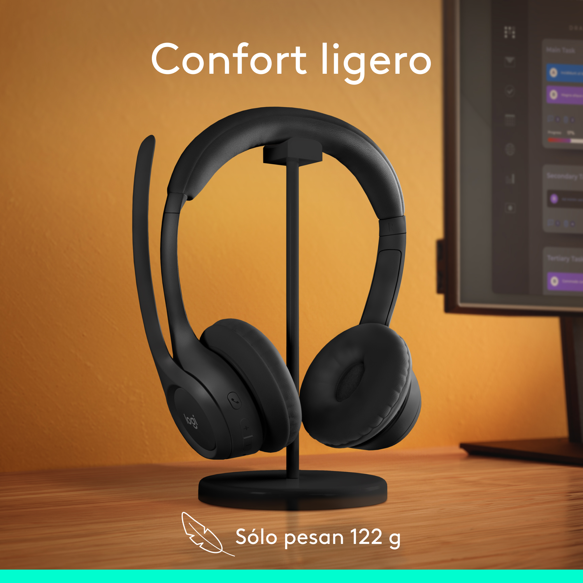 Audífonos Inalámbricos Logitech Zone 300 con micrófono Negro - 7