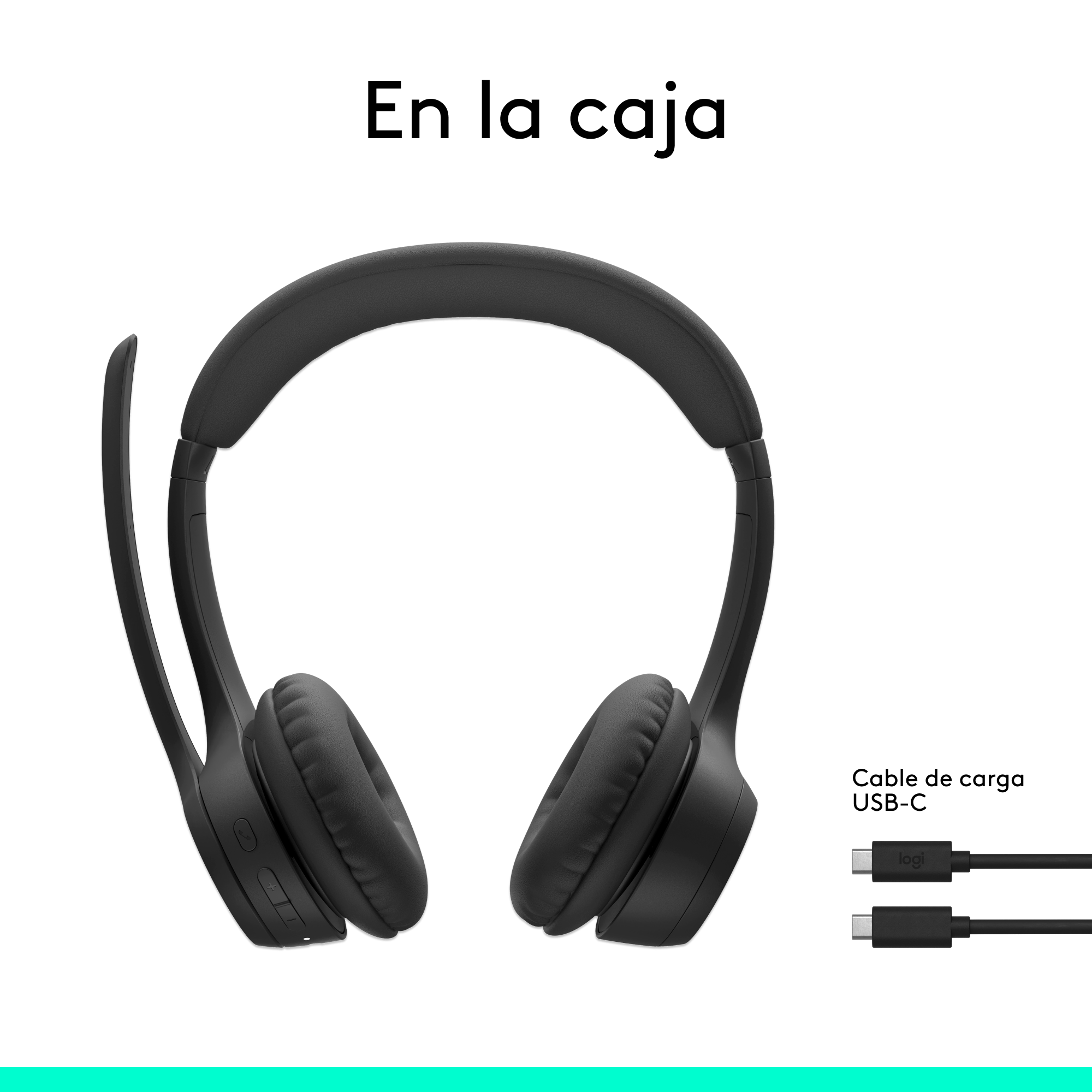 Audífonos Inalámbricos Logitech Zone 300 con micrófono Negro - 9