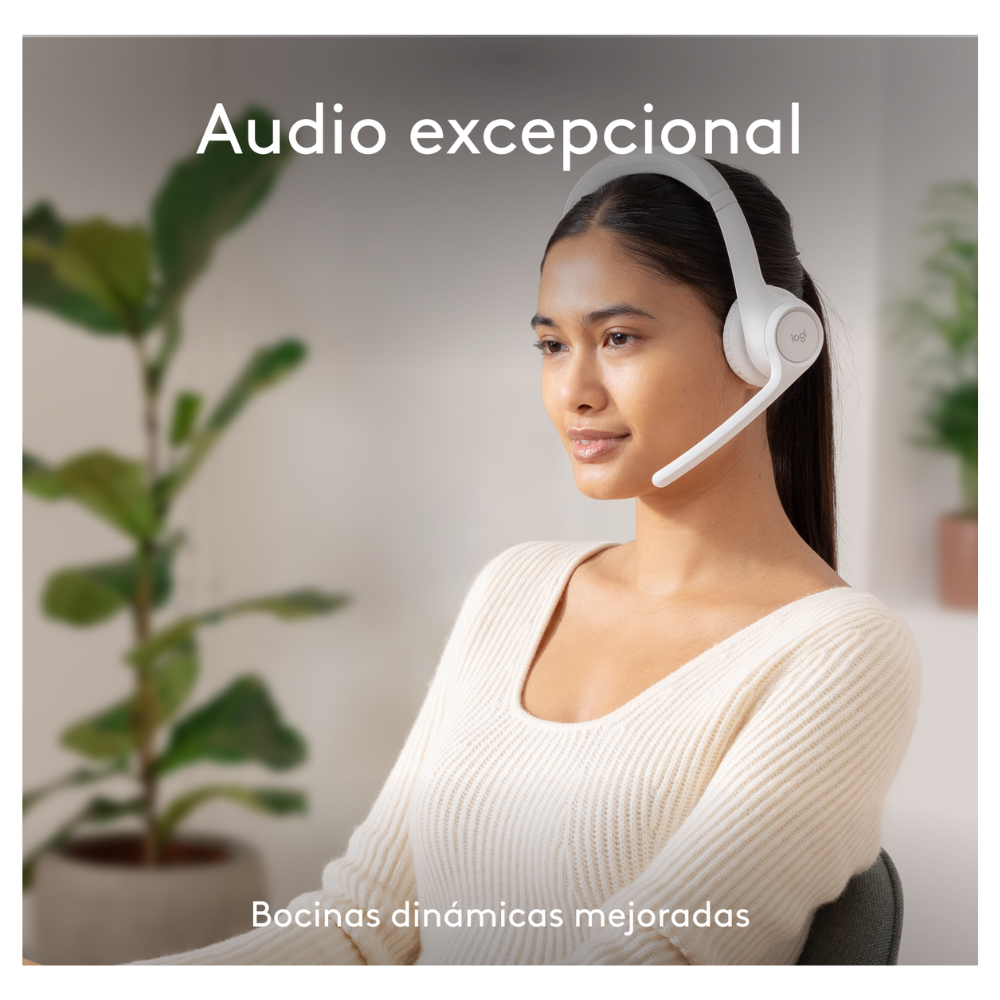 Audífonos Inalámbricos Logitech Zone 300 con micrófono Blanco - 2