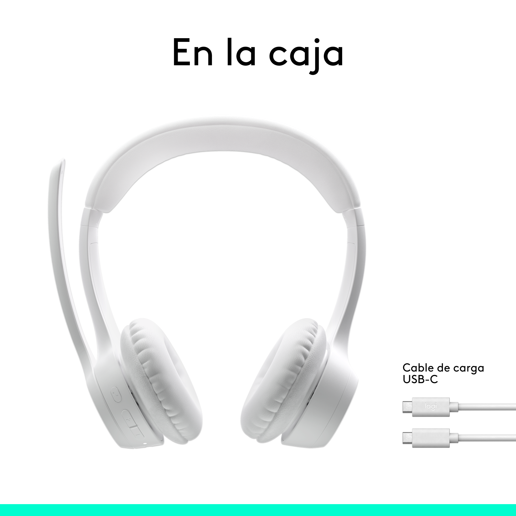 Audífonos Inalámbricos Logitech Zone 300 con micrófono Blanco - 9