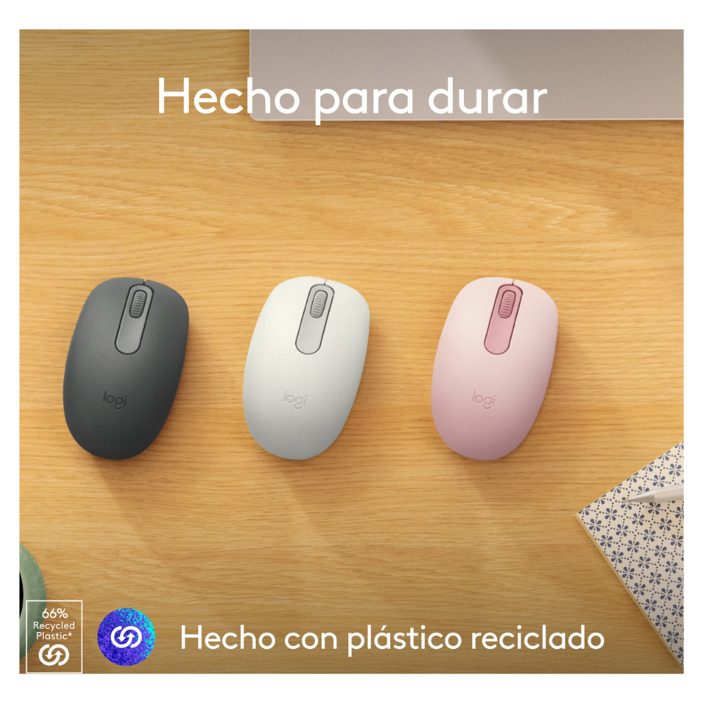 Mouse Bluetooth Logitech M196 Blanco - 3