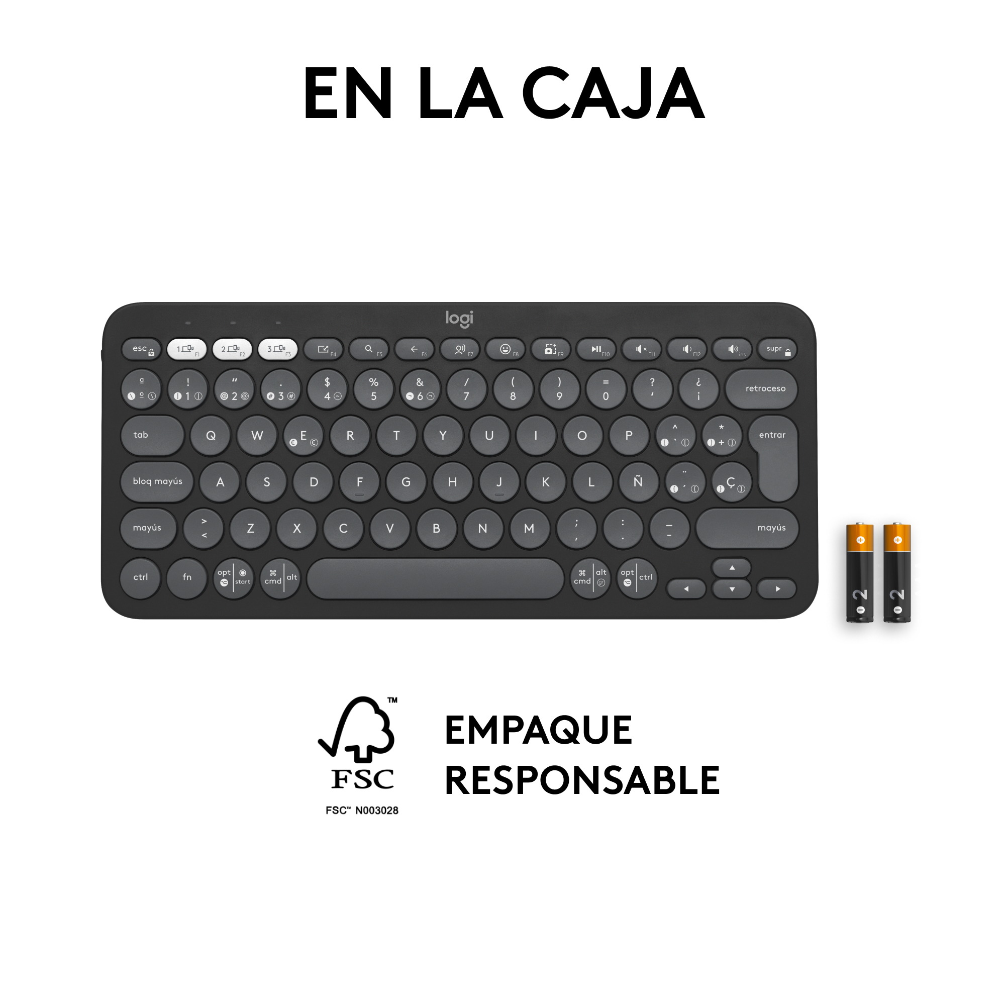 Teclado Bluetooth Multidispositivo Logitech Pebble Keys 2 K380S Grafito - 10