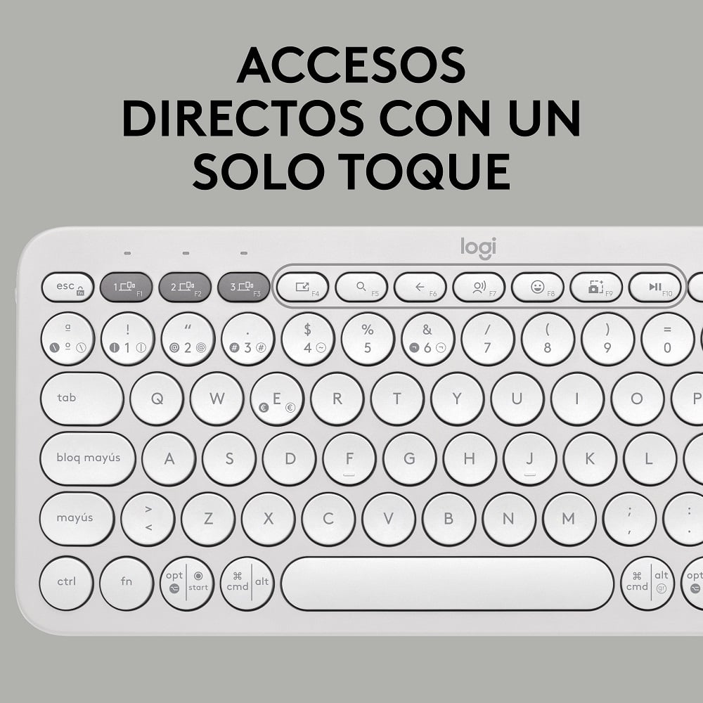 Teclado Bluetooth Multidispositivo Logitech Pebble Keys 2 K380S Blanco - 4