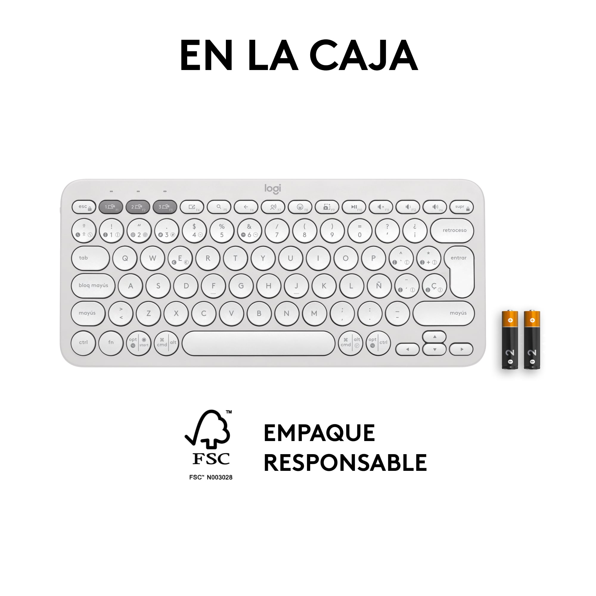 Teclado Bluetooth Multidispositivo Logitech Pebble Keys 2 K380S Blanco - 10