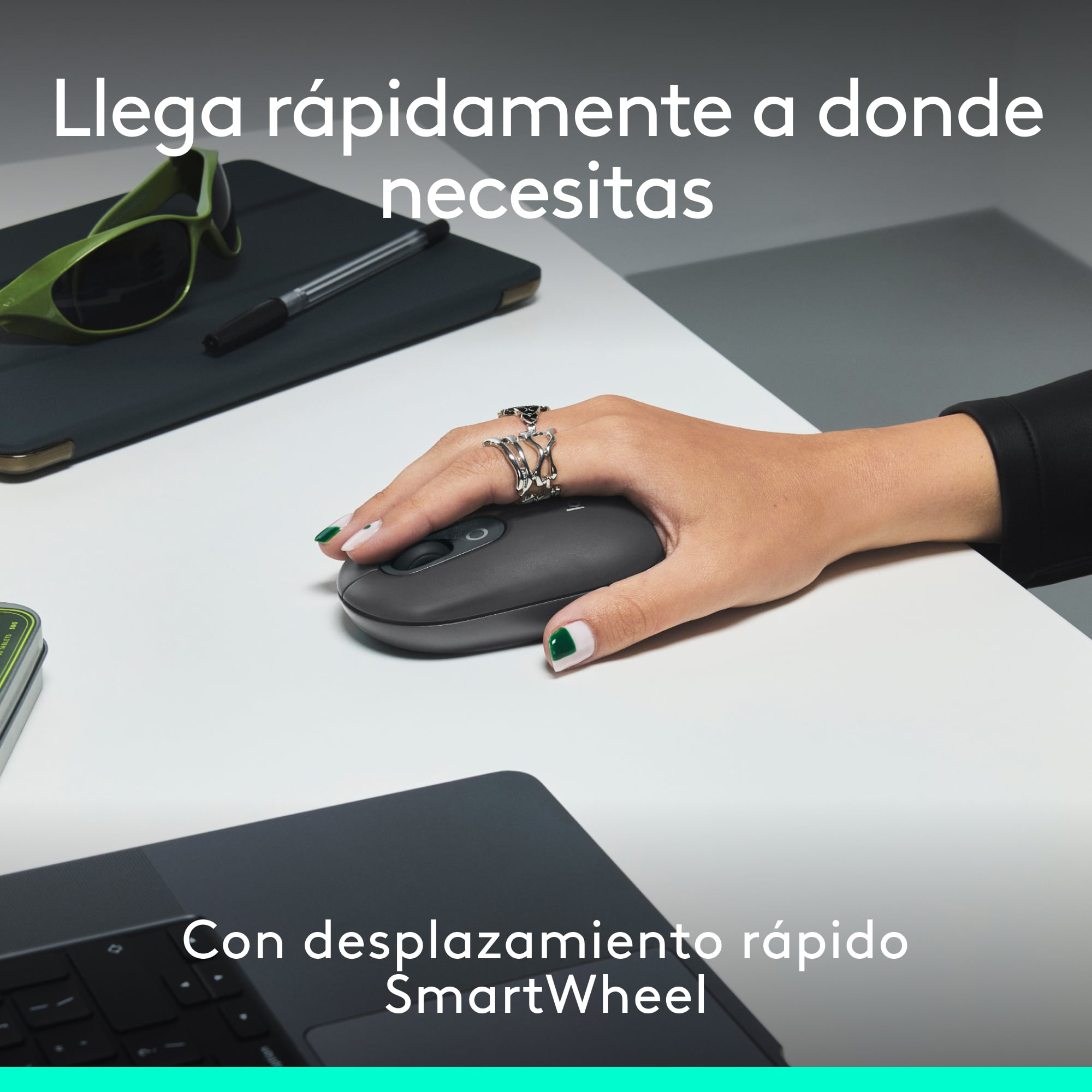 Combo teclado y mouse Logitech POP Icon Grafito - 4