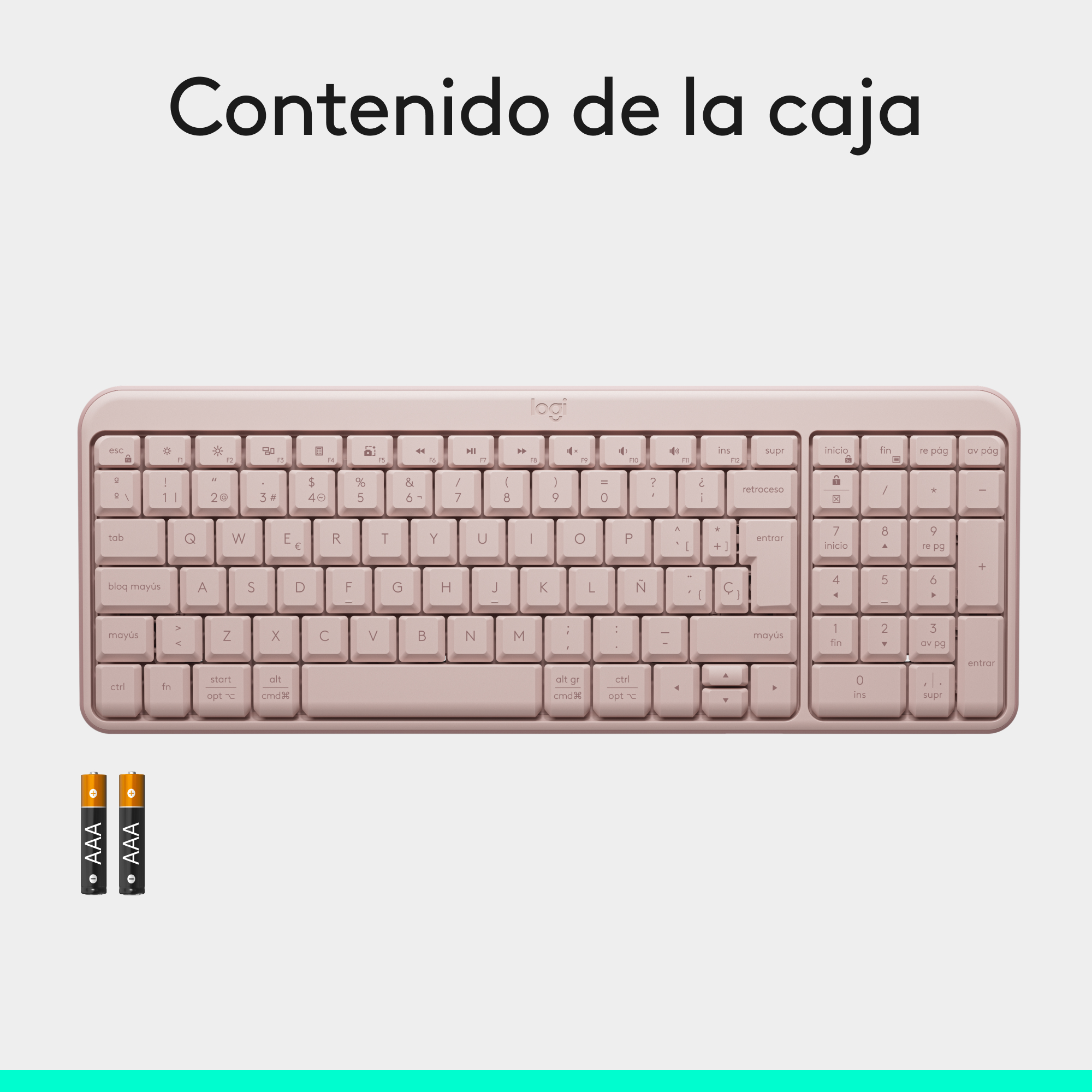 TECLADO LOGITECH K250 BLUETOOTH ROSE - 7