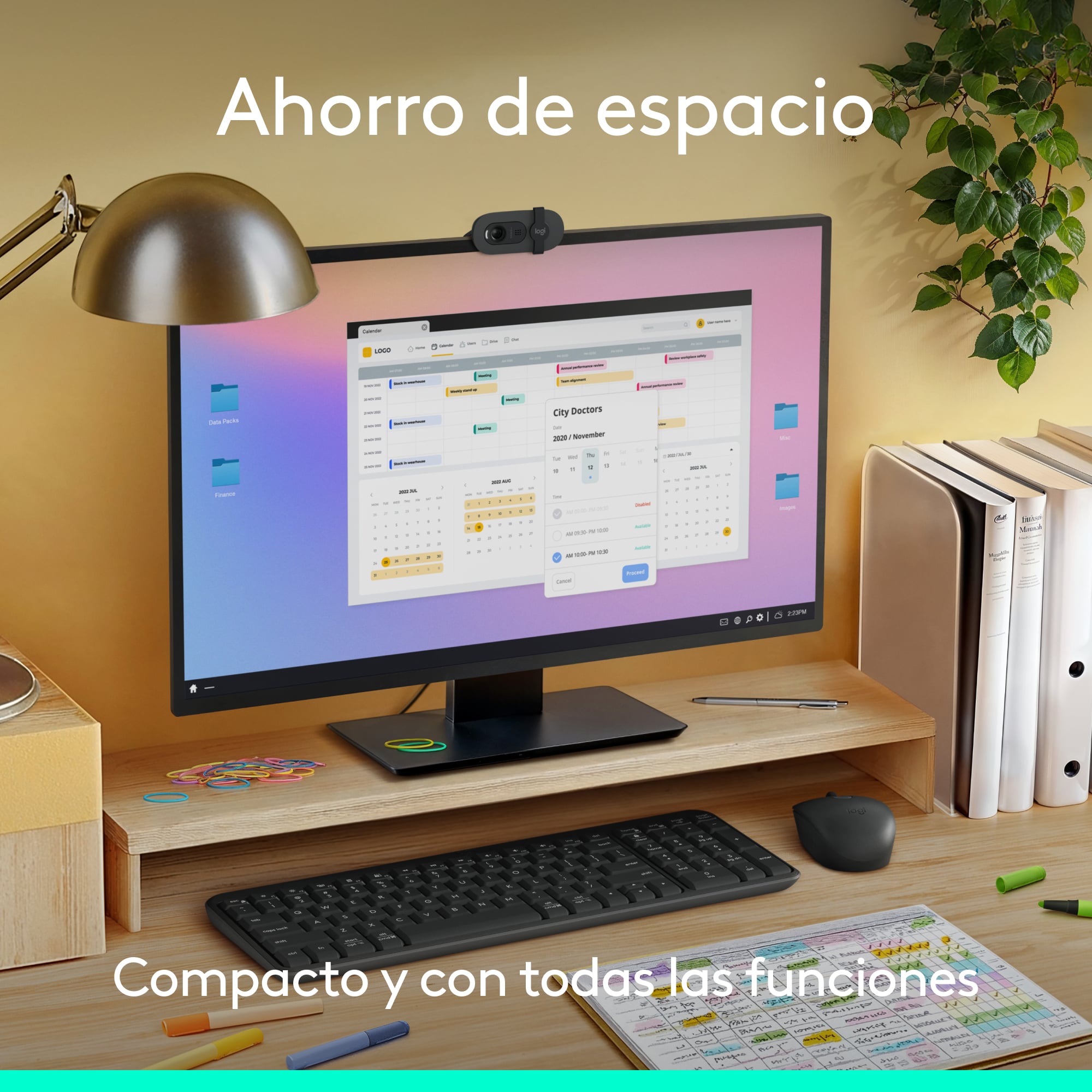 Combo inalámbrico compacto MK250 Bluetooth Negro - 4