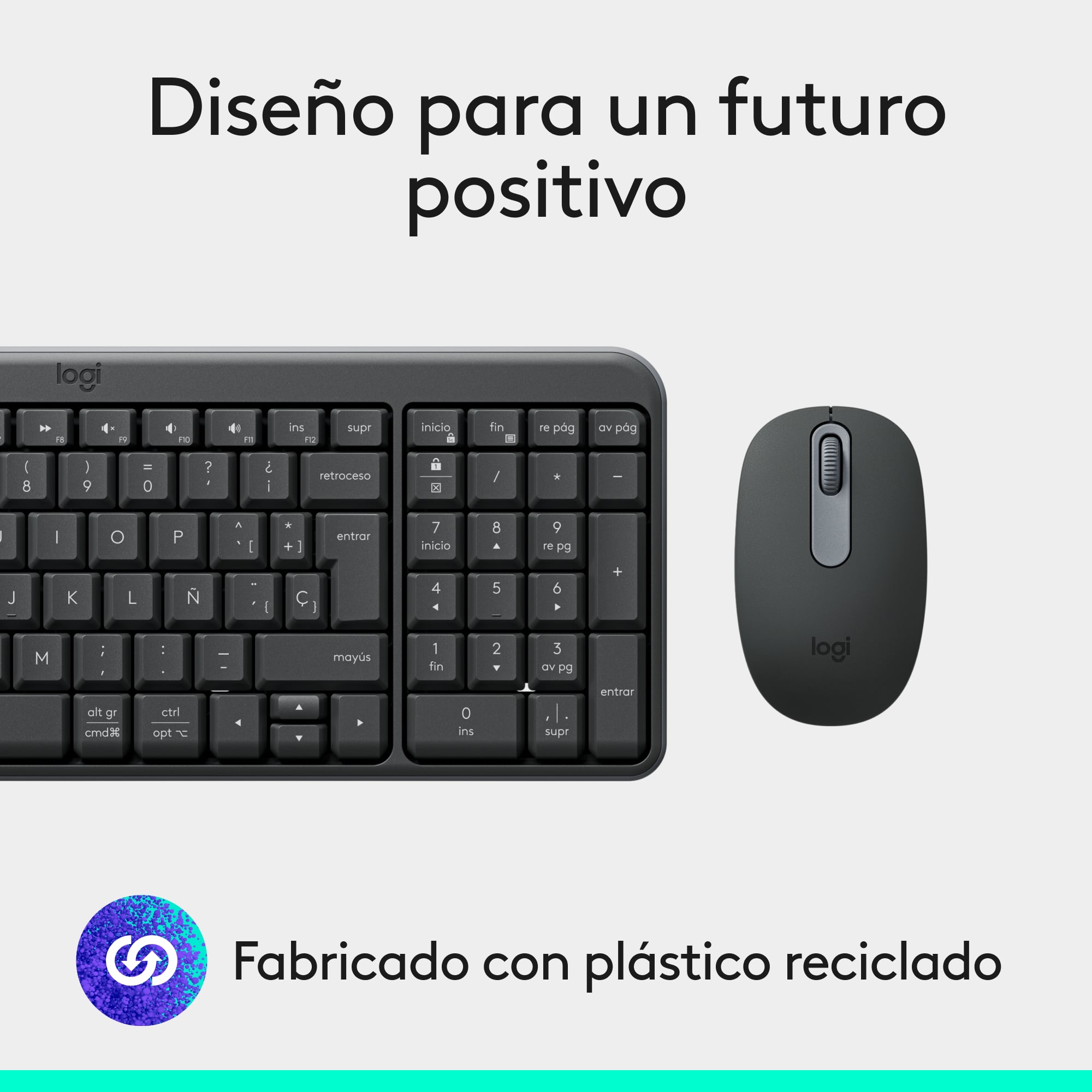 Combo inalámbrico compacto MK250 Bluetooth Negro - 9