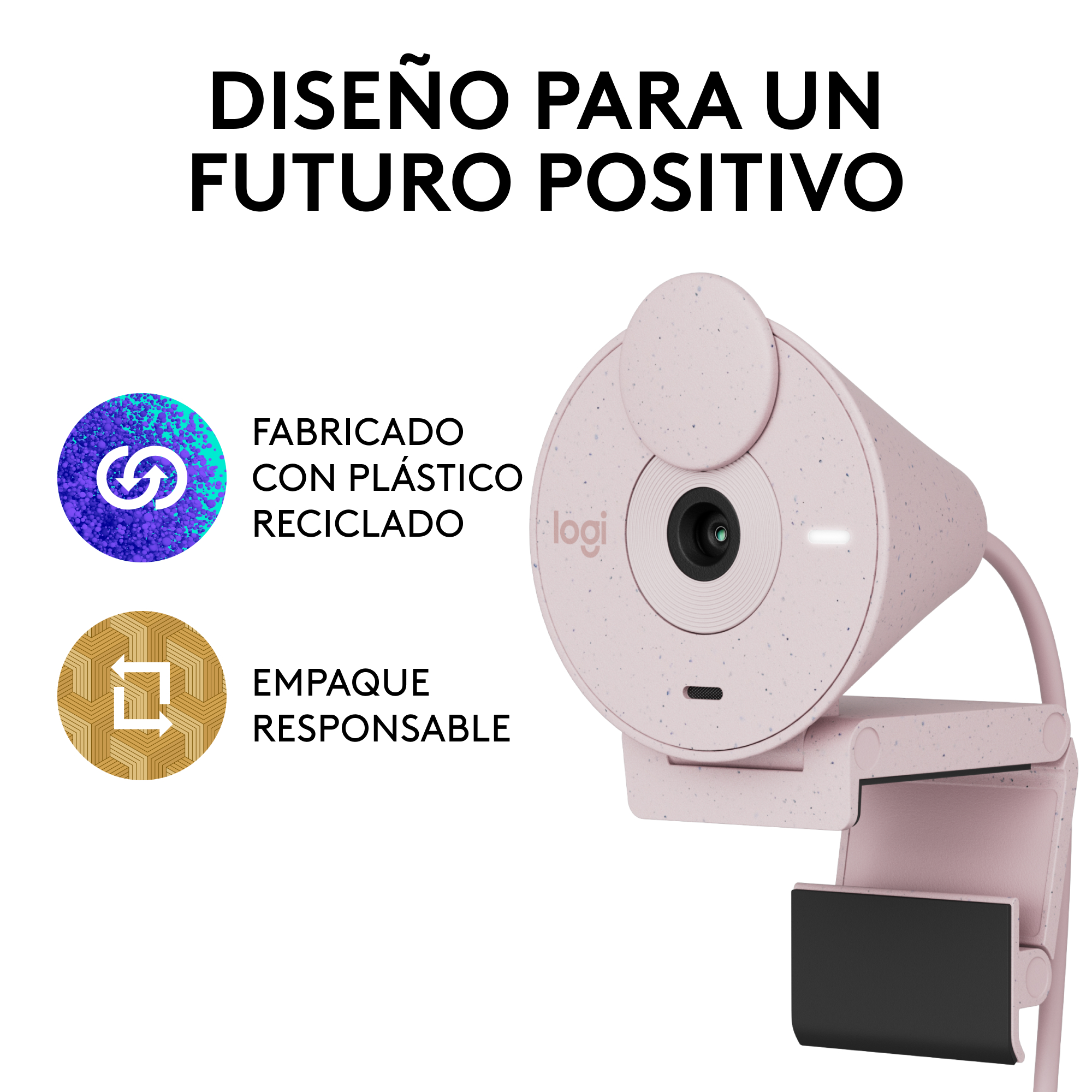 Cámara web Logitech Brio 300 Full HD Rose - 6