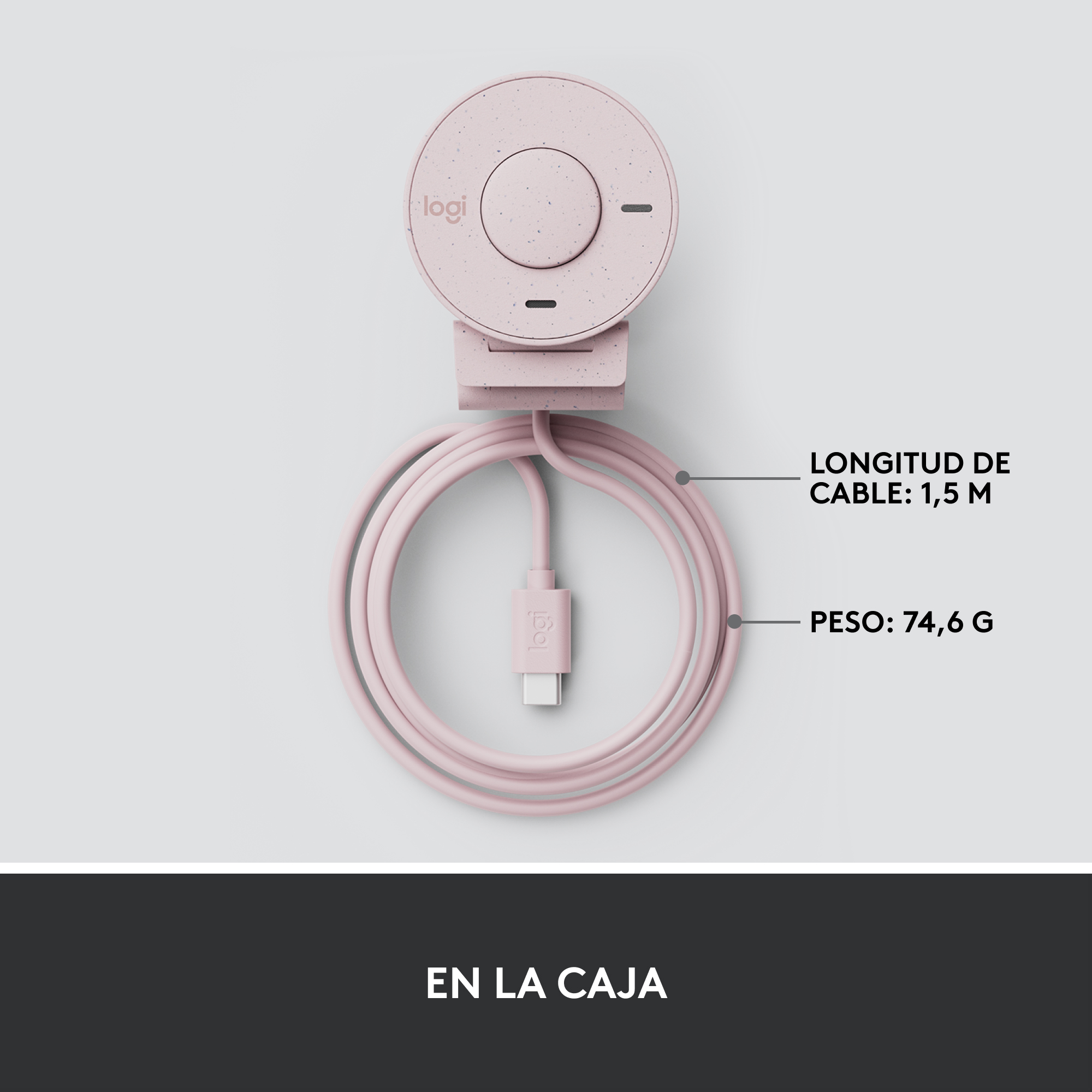 Cámara web Logitech Brio 300 Full HD Rose - 8