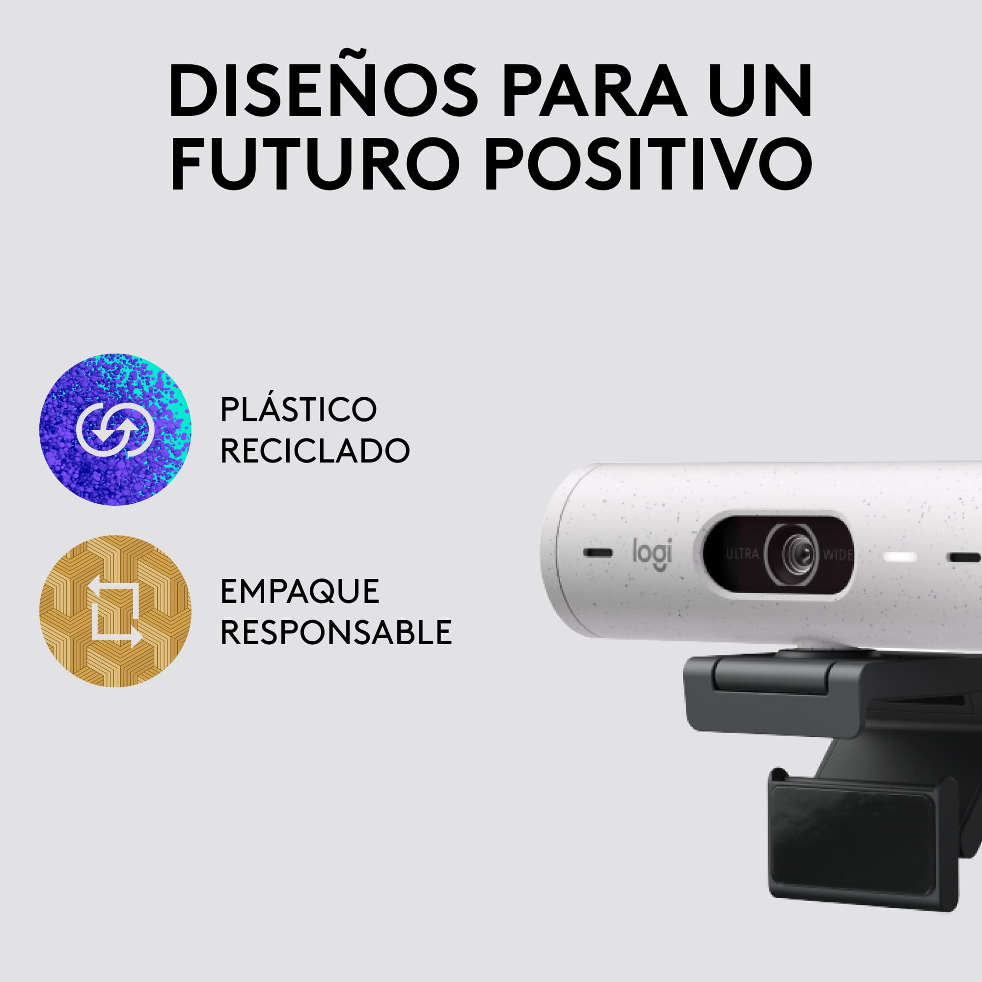 Cámara web Logitech Brio 500 Full HD Blanco - 4