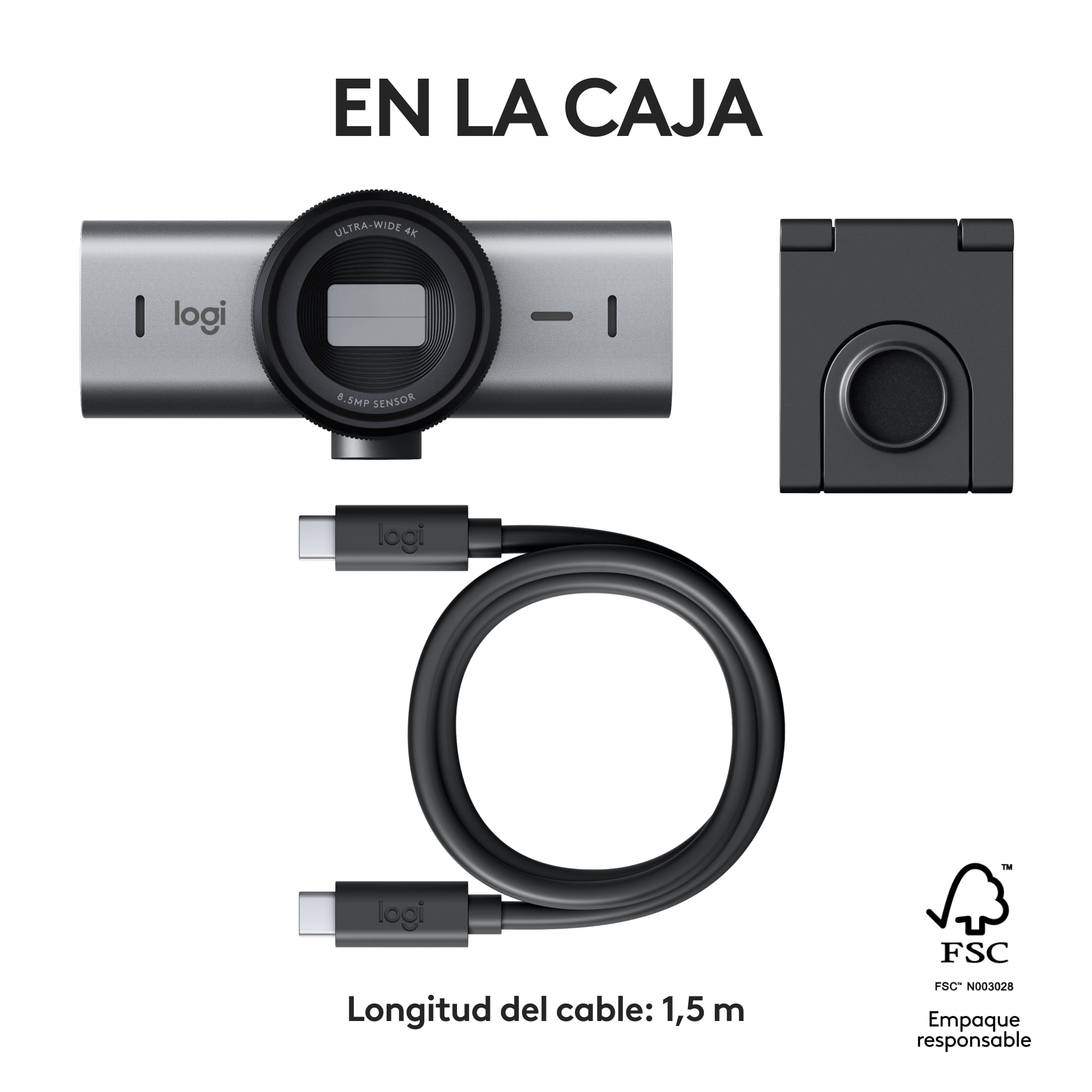Cámara web Logitech MX Brio Ultra HD 4K para colaboración y streaming Negro - 10