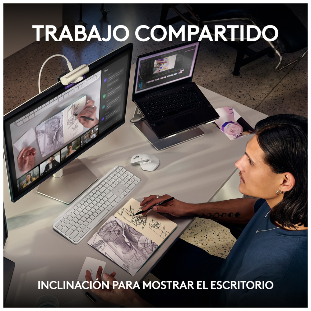 Cámara web Logitech MX Brio Ultra HD 4K para colaboración y streaming Negro - 6