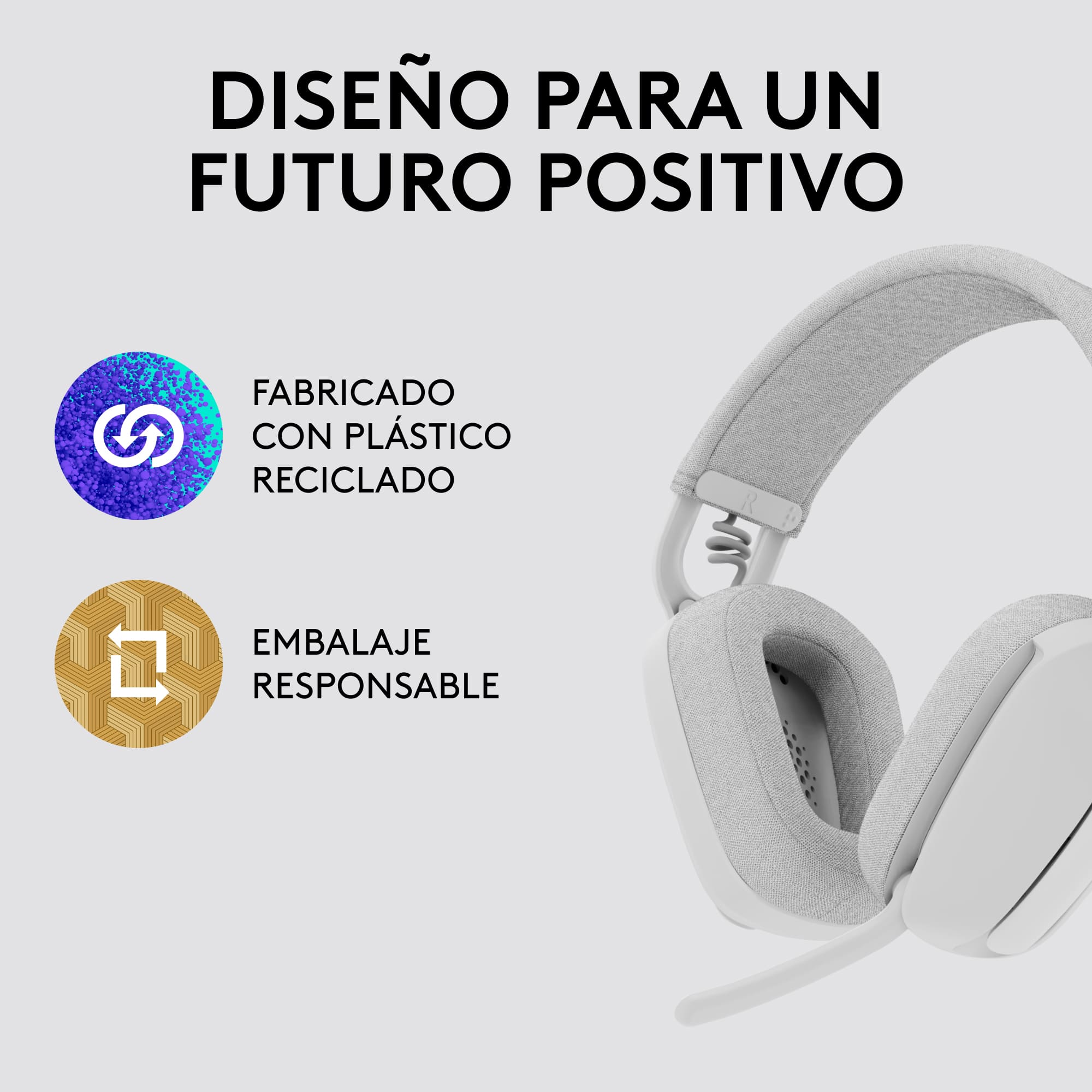 Audífonos Inalámbrico Logitech Zone Vibe 100 con Micrófono de Cancelación de Ruido Blanco - 4